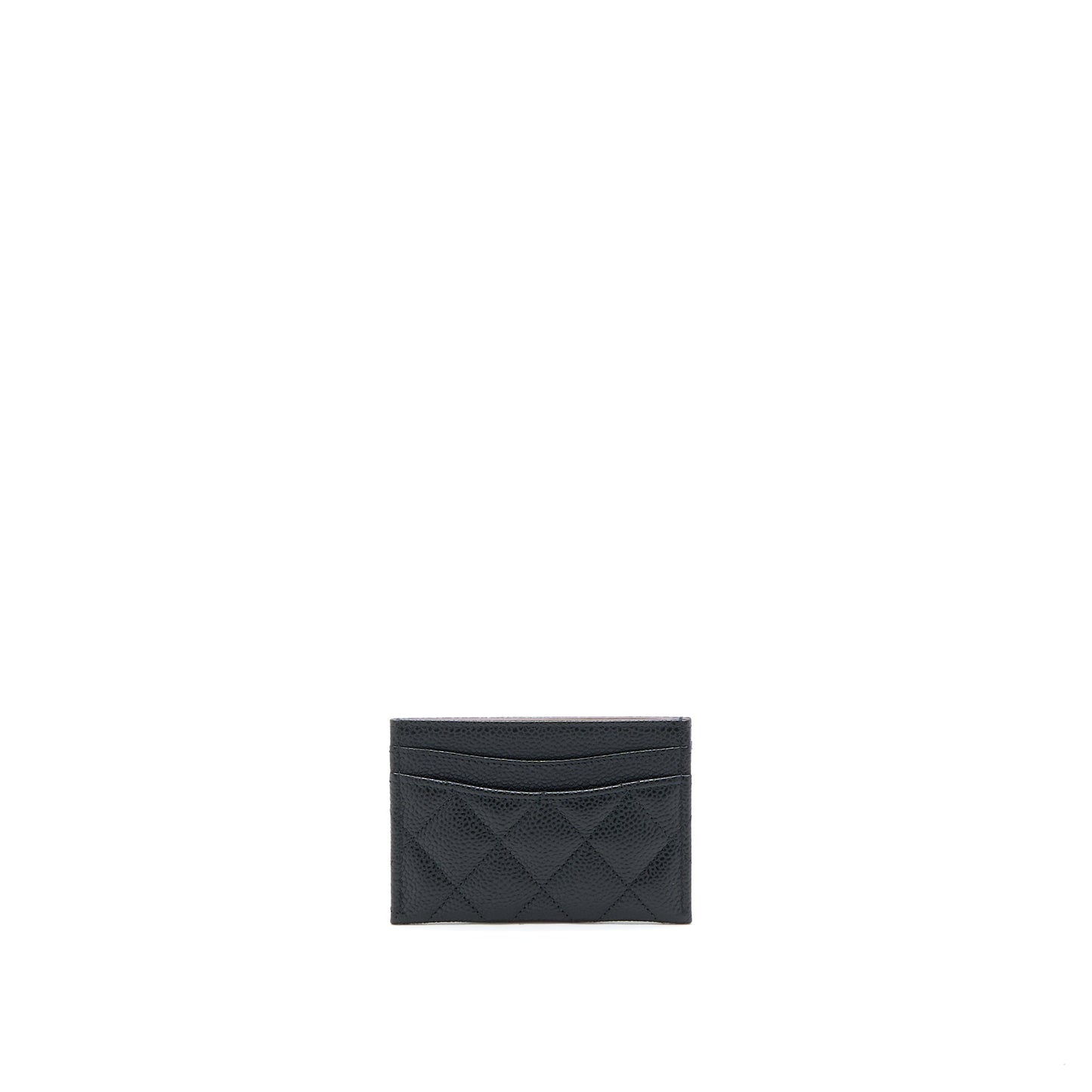 Chanel Classic  Holder Caviar Black SHW (Microchip)