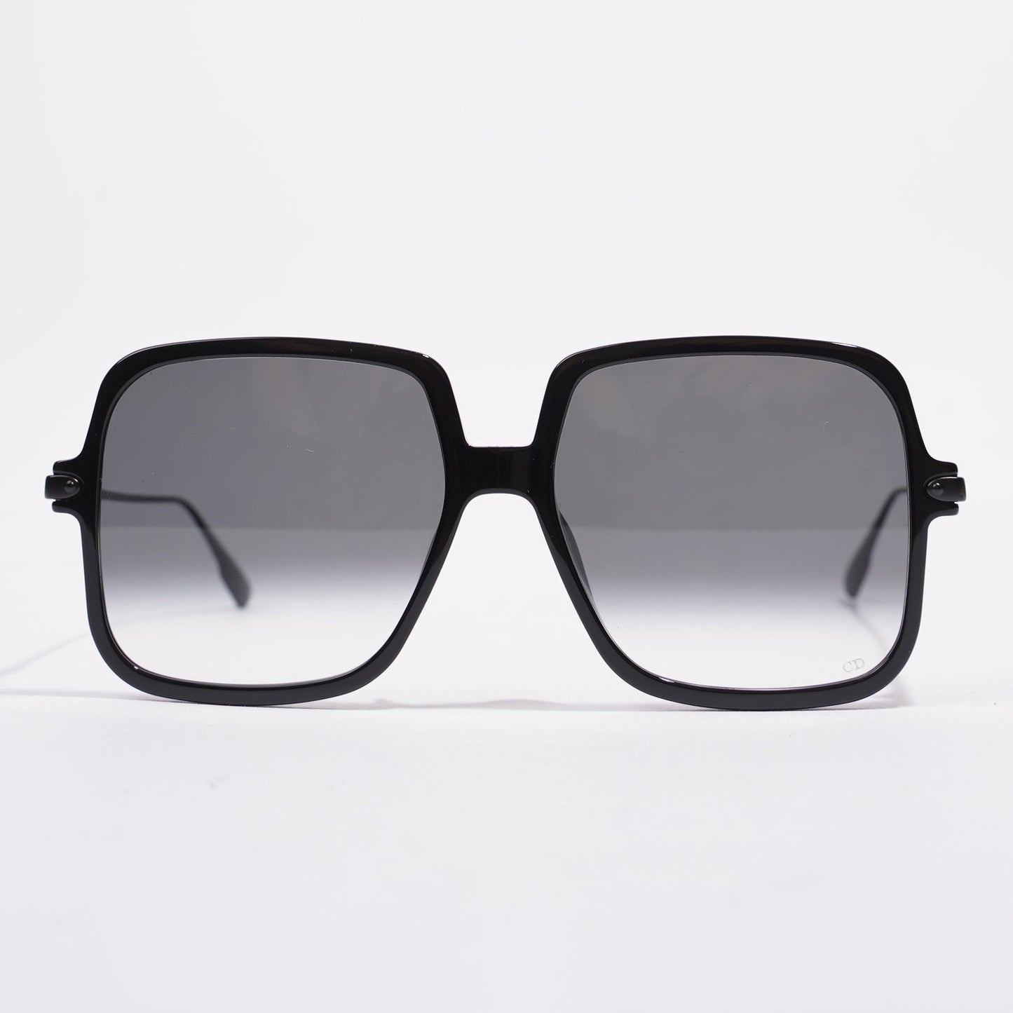 Christian Dior Link1 Square Sunglasses Black Metal 145