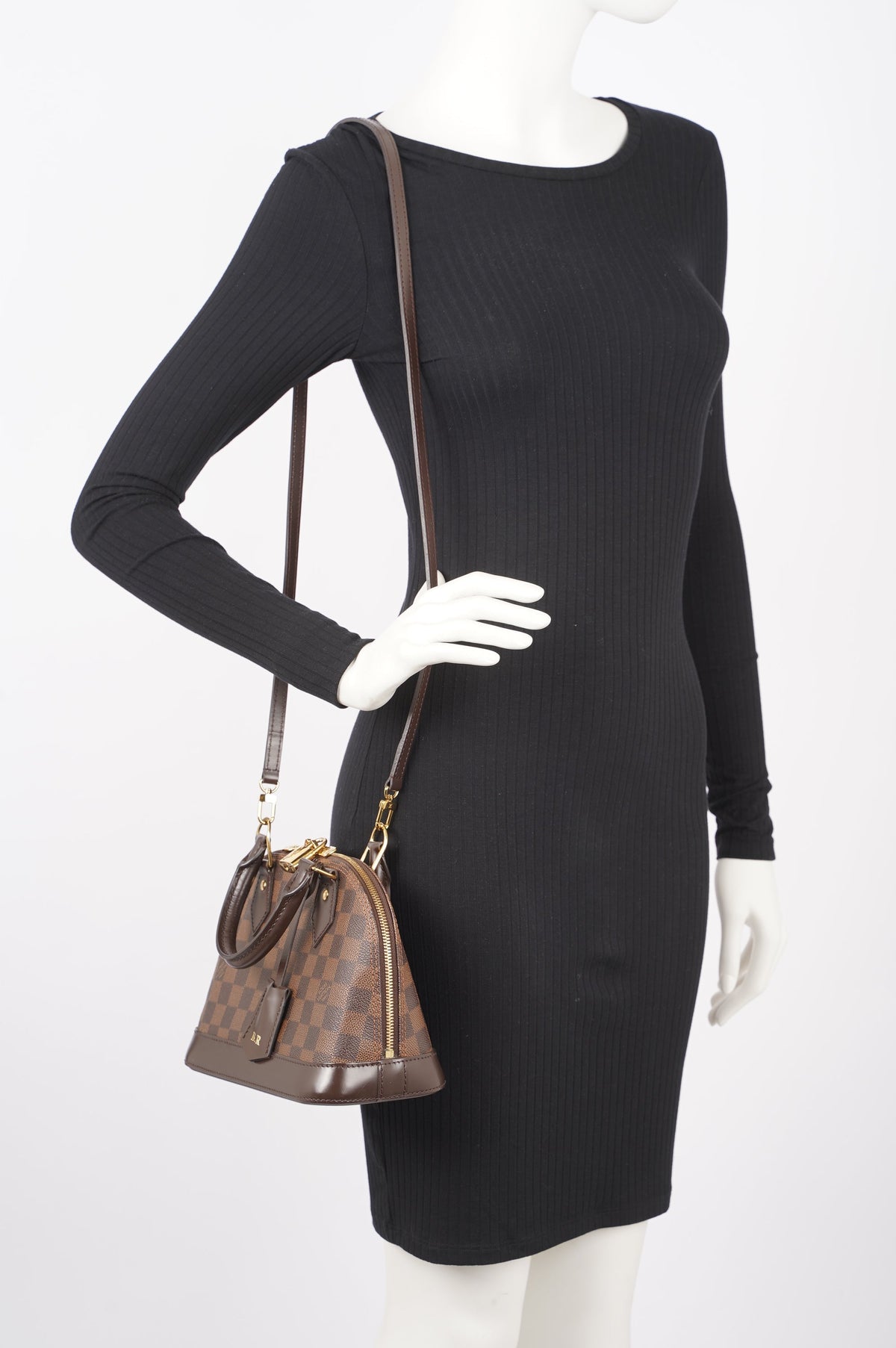 Louis Vuitton Womens Alma Damier Ebene BB