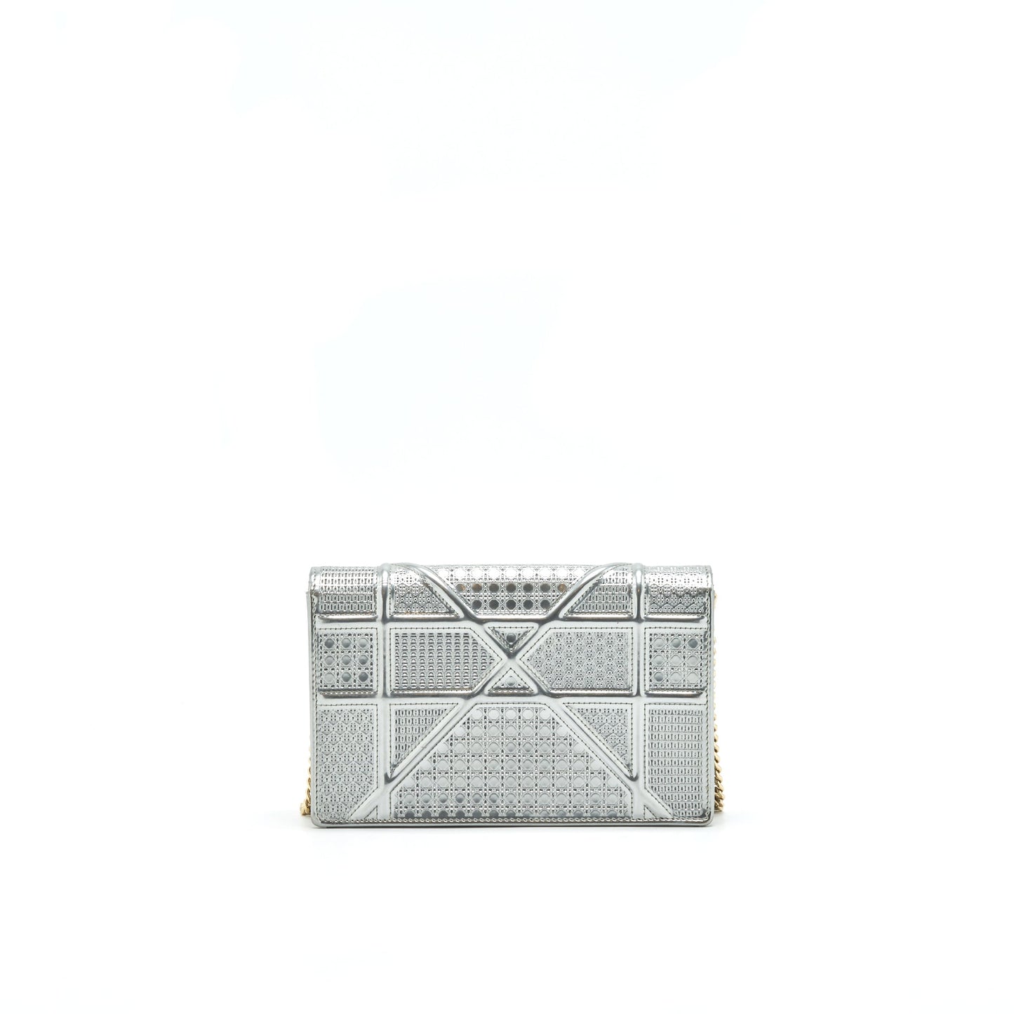 Dior Diorama Wallet on Chain Metallic Silver GHW
