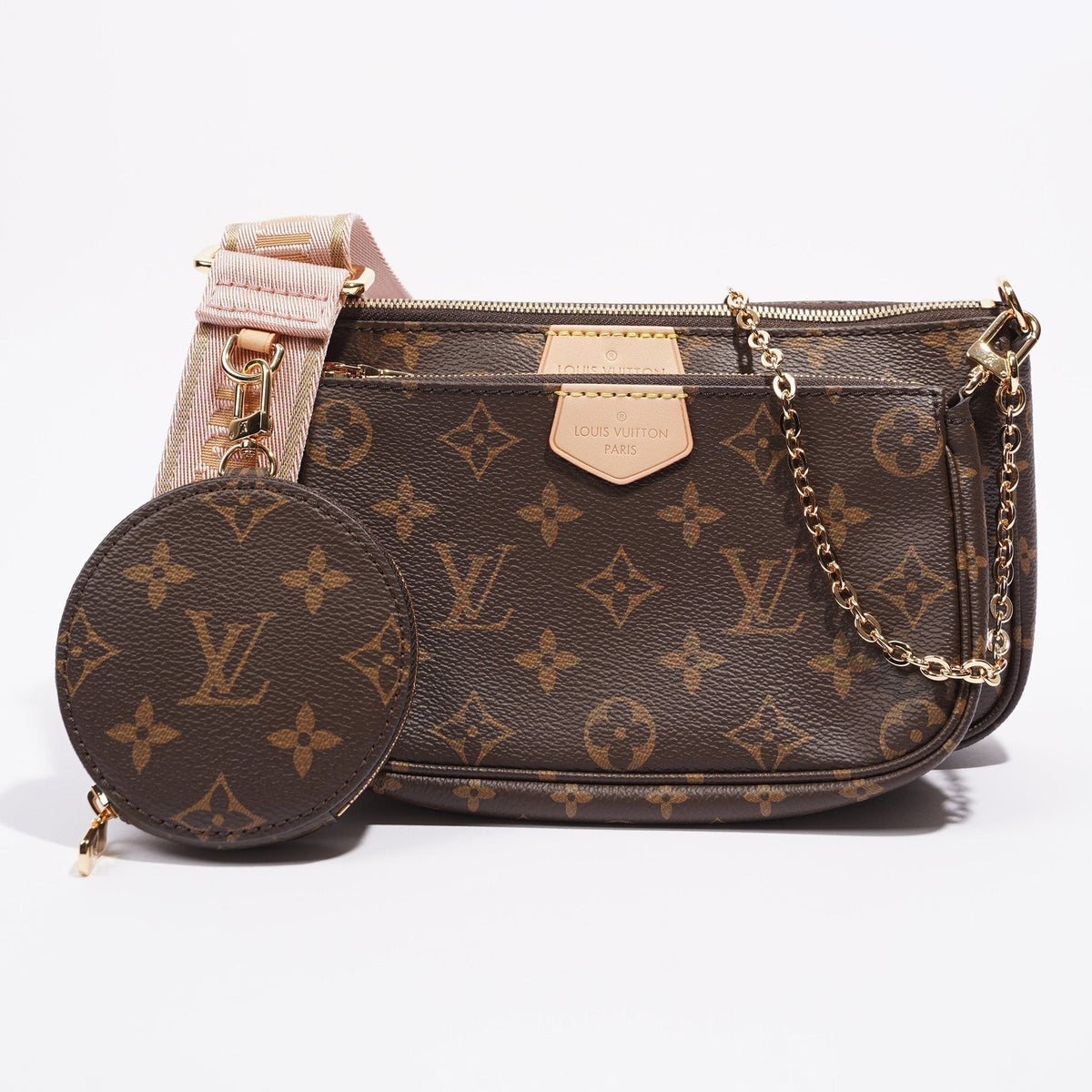 Louis Vuitton Womens Multi Pochette Bag Monogram Canvas