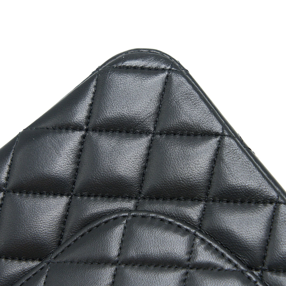 Chanel Medium Classic Flap Bag Lambskin Black RGHW (Microchip)