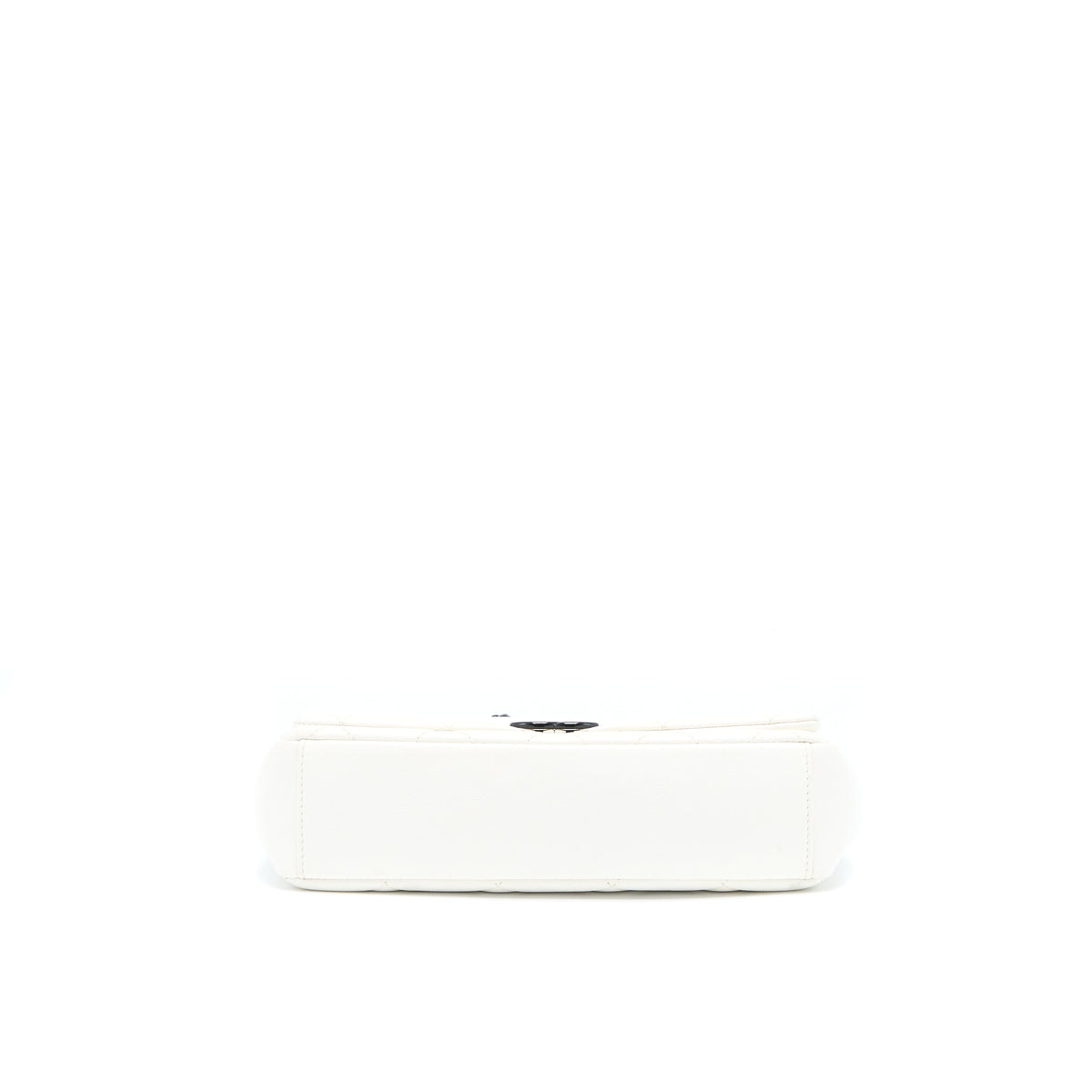 Chanel Seasonal Flap Bag Caviar White With Black Hardware