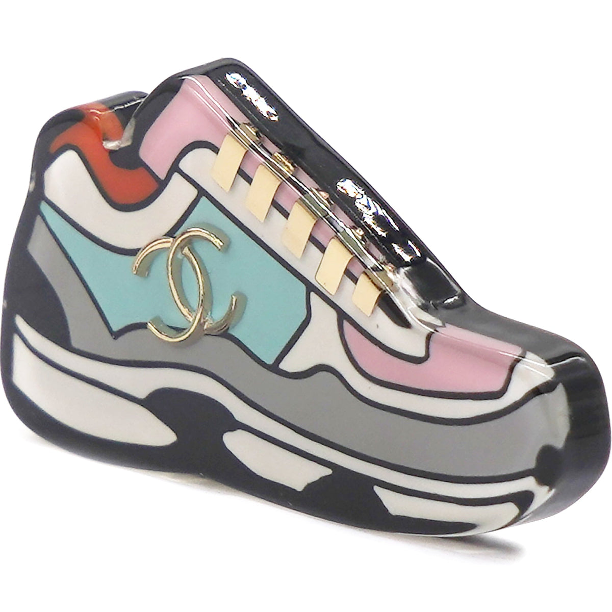 Chanel Resin Icon Sneaker Brooch Multicolor