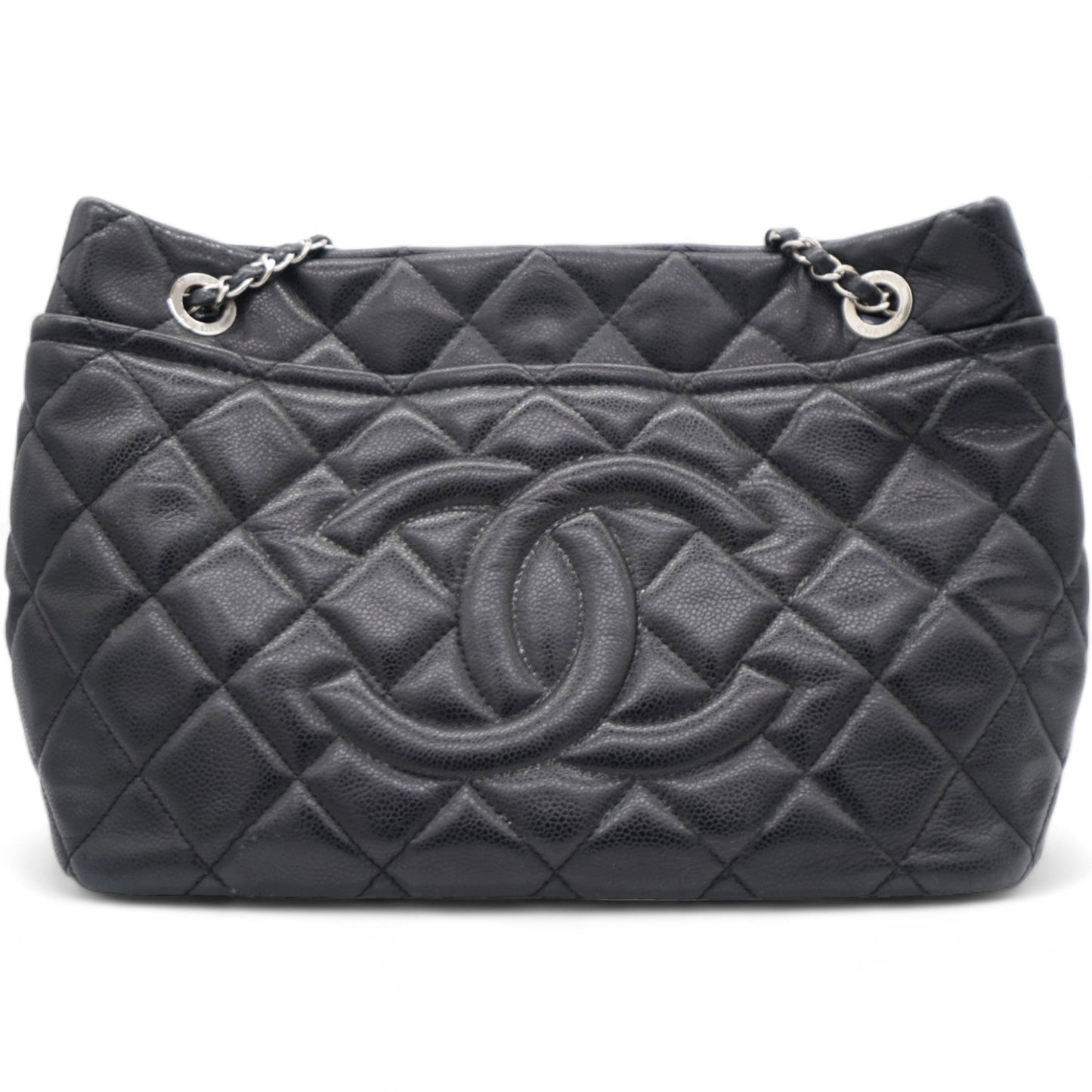 Chanel Caviar Quilted CC Timeless Soft Tote Black
