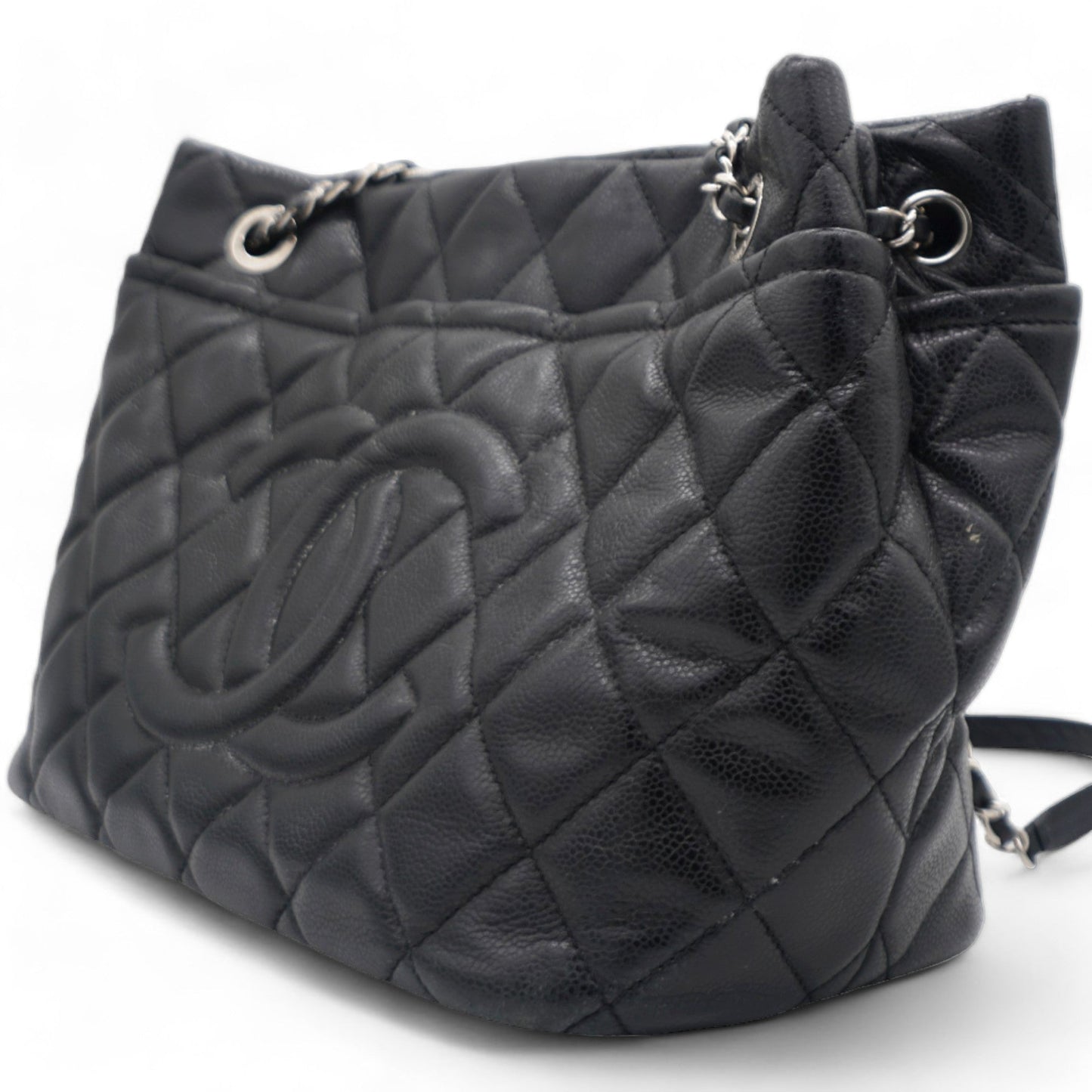 Chanel Caviar Quilted CC Timeless Soft Tote Black