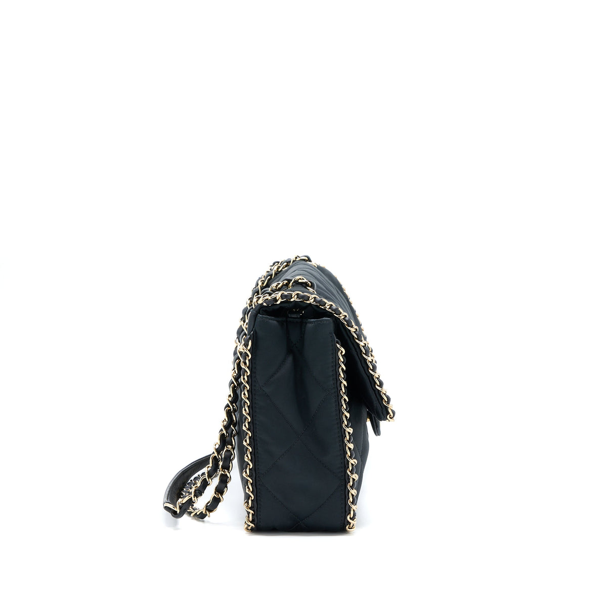 Chanel Seasonal Flap Bag Fabric Black GHW