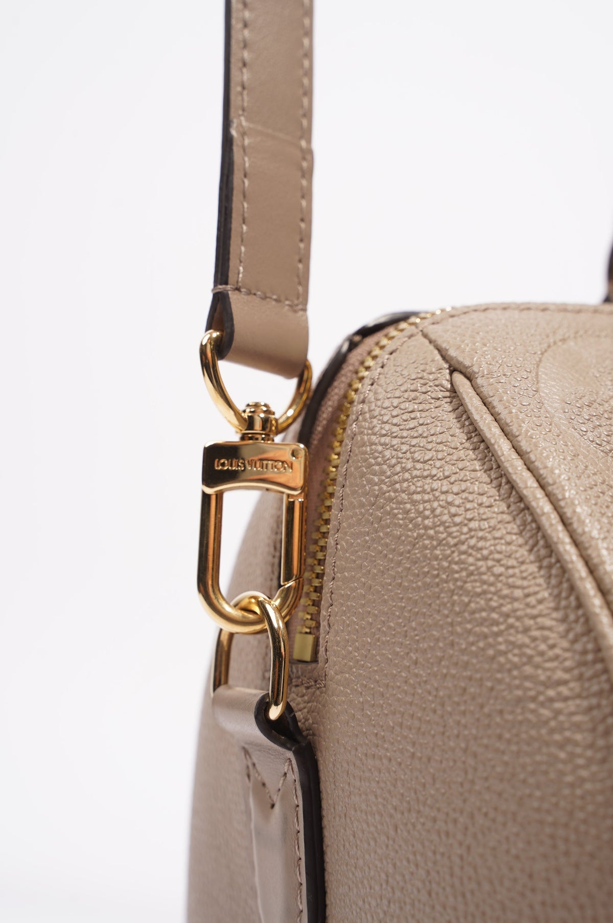 Louis Vuitton Speedy Bandouliere Grey Empreinte Leather 25