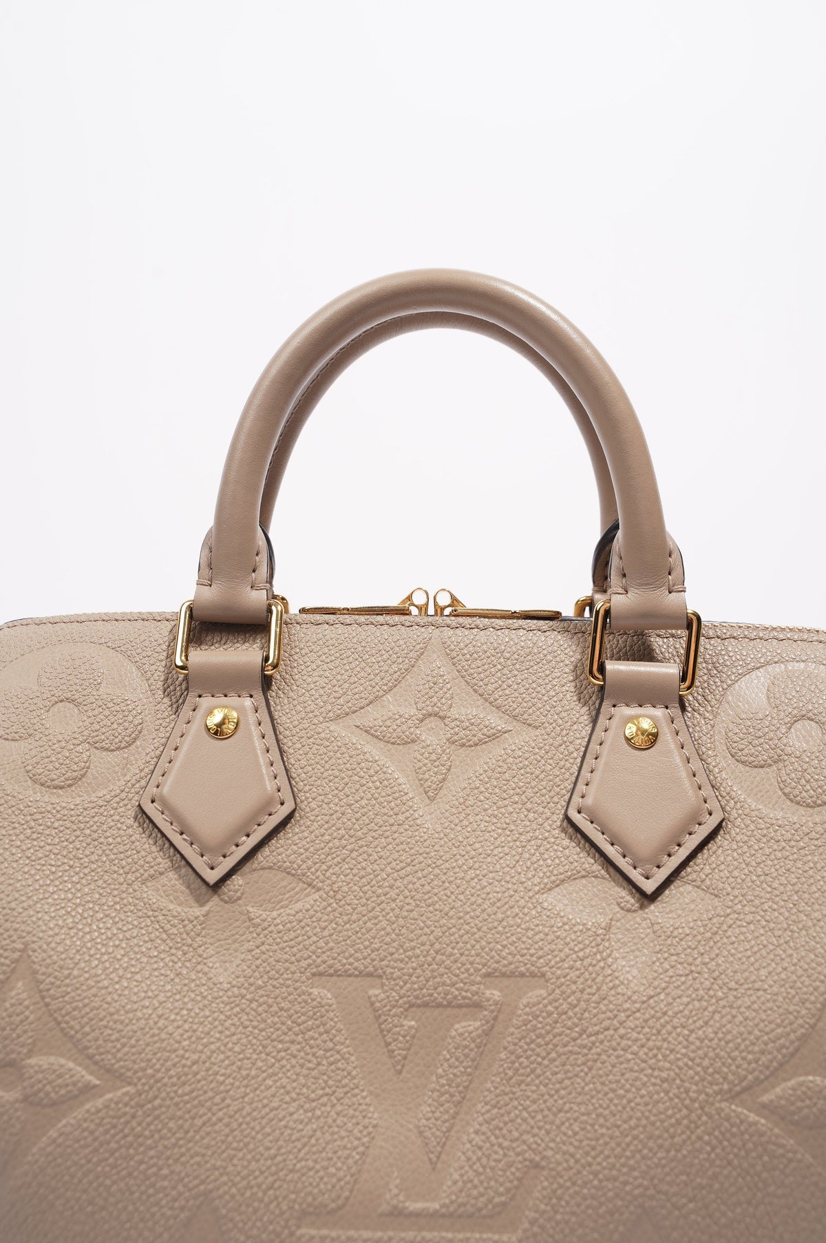 Louis Vuitton Speedy Bandouliere Grey Empreinte Leather 25
