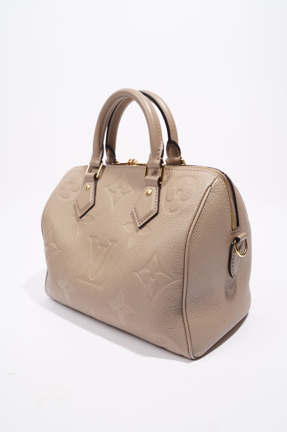 Louis Vuitton Speedy Bandouliere Grey Empreinte Leather 25