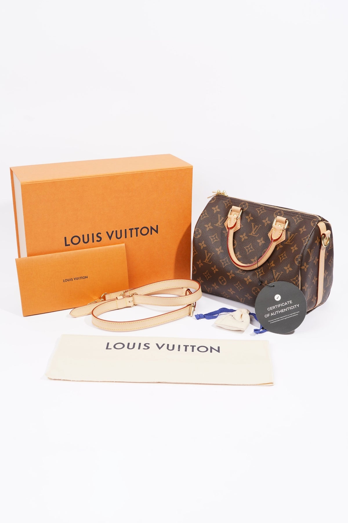 Louis Vuitton Womens Speedy Bandouliere Monogram Canvas 25