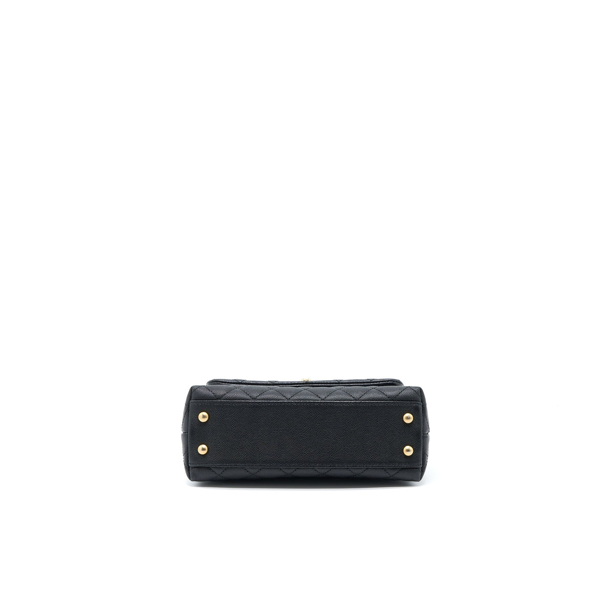 Chanel Small Coco Handle Caviar With Lizard Handle Black GHW