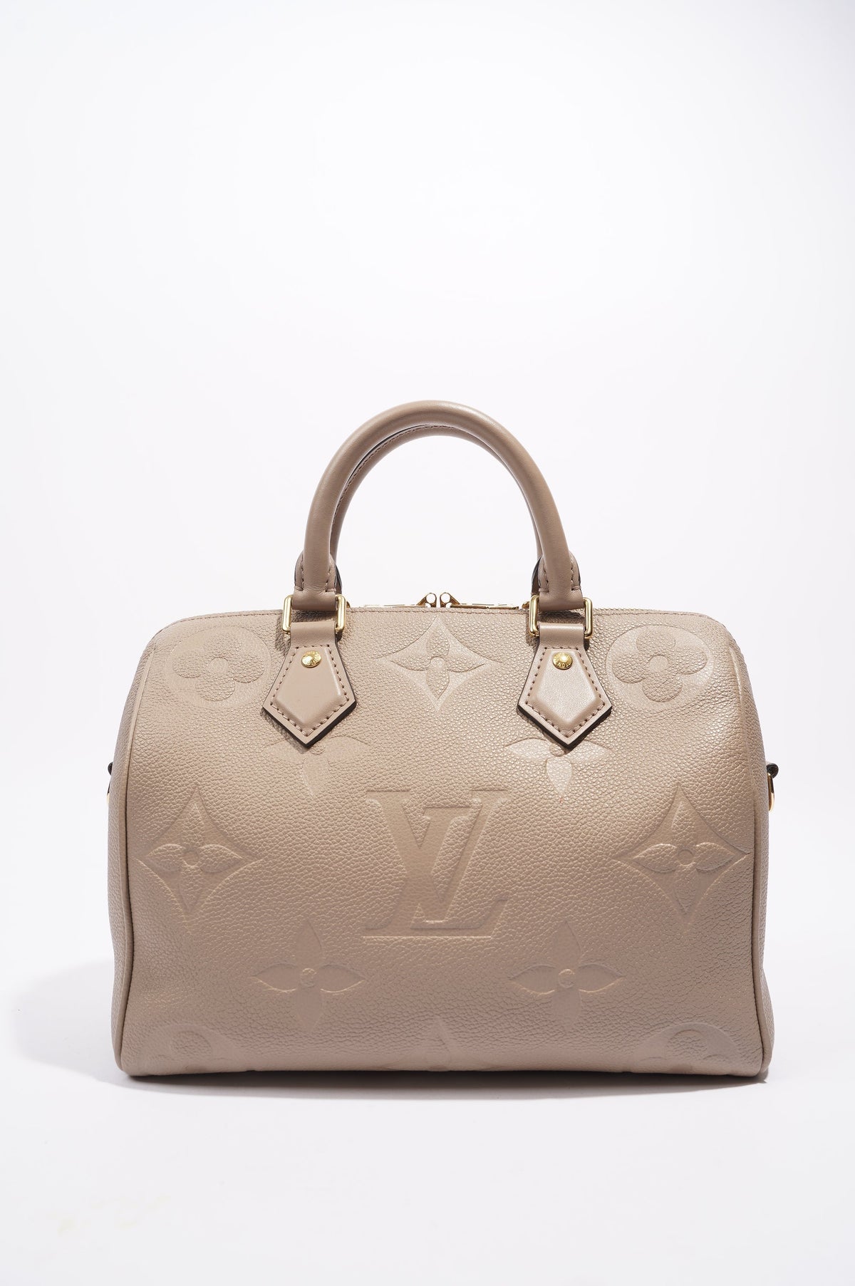 Louis Vuitton Speedy Bandouliere Grey Empreinte Leather 25