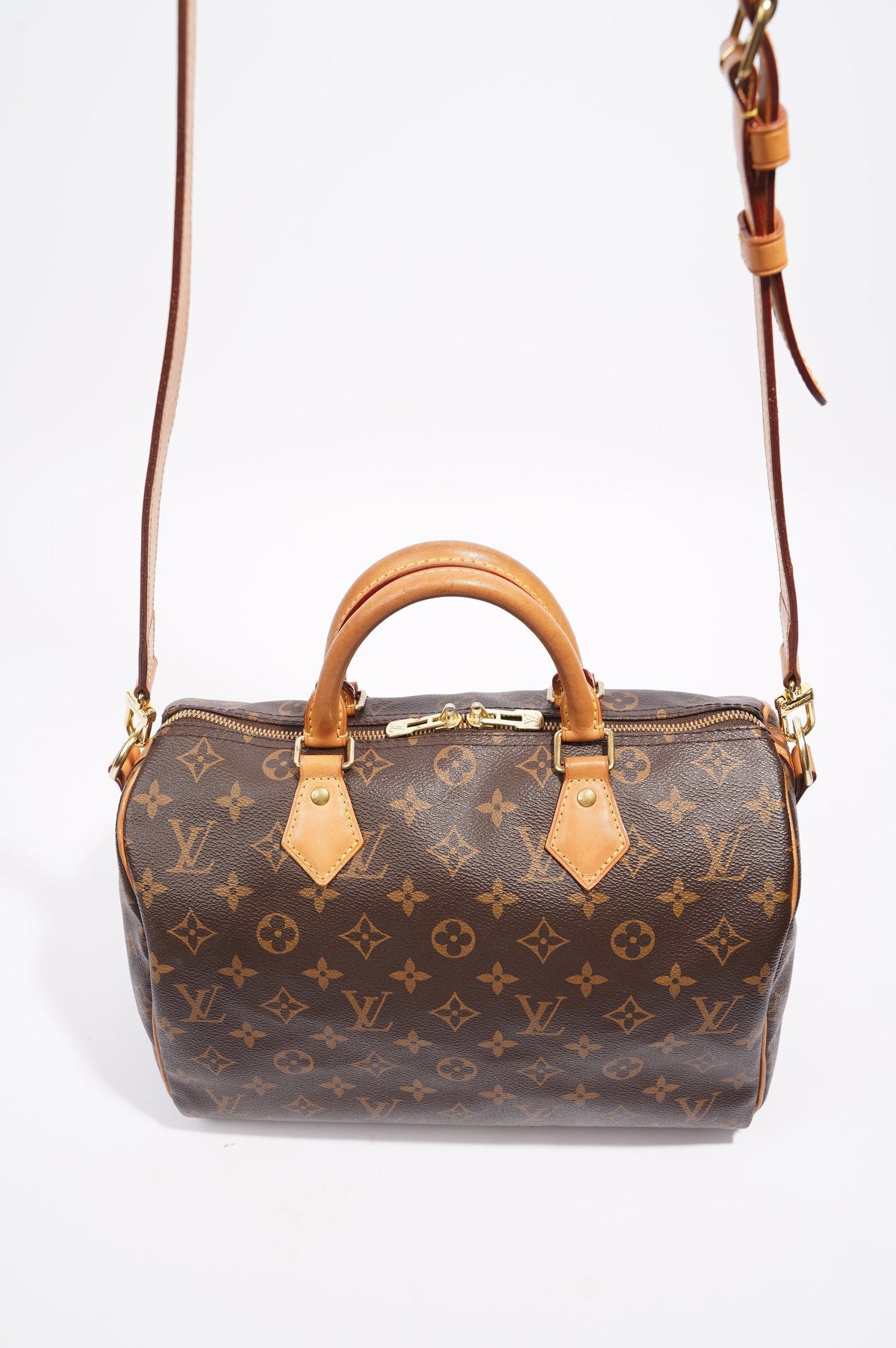 Louis Vuitton Womens Speedy Bandouliere Monogram Canvas 30