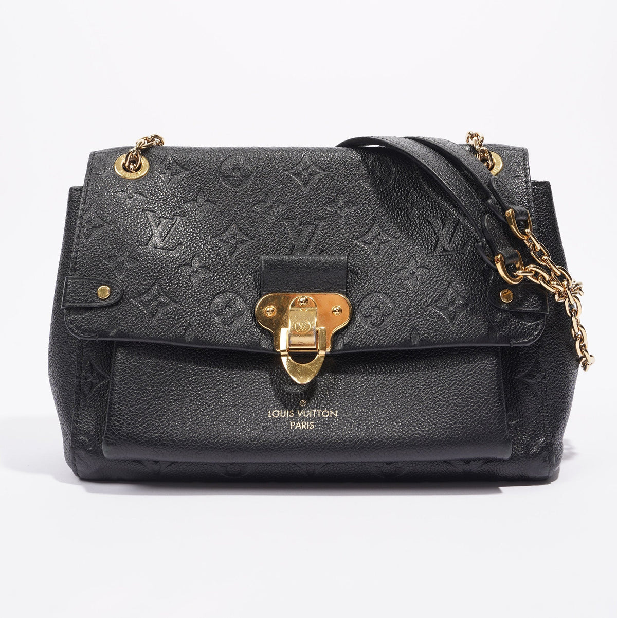 Louis Vuitton Womens Vavin Bag Black Leather PM