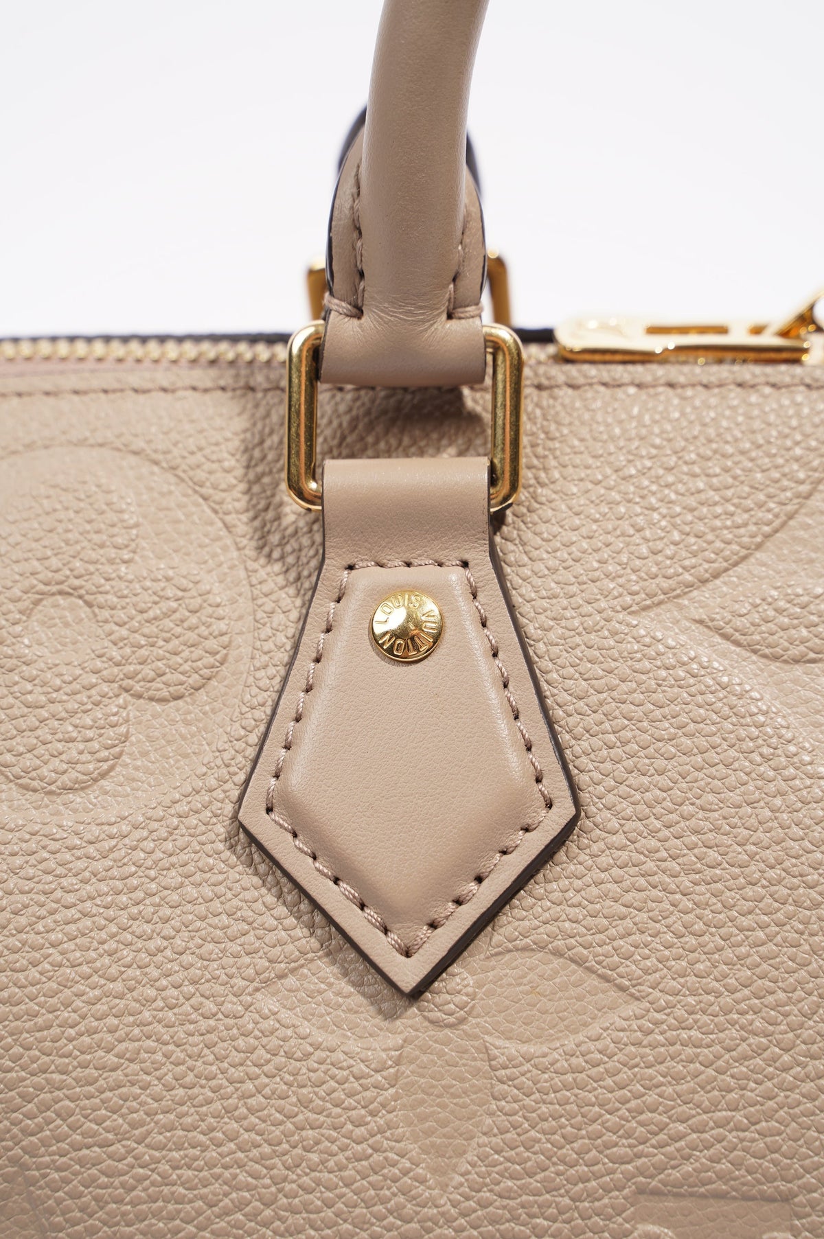 Louis Vuitton Speedy Bandouliere Grey Empreinte Leather 25