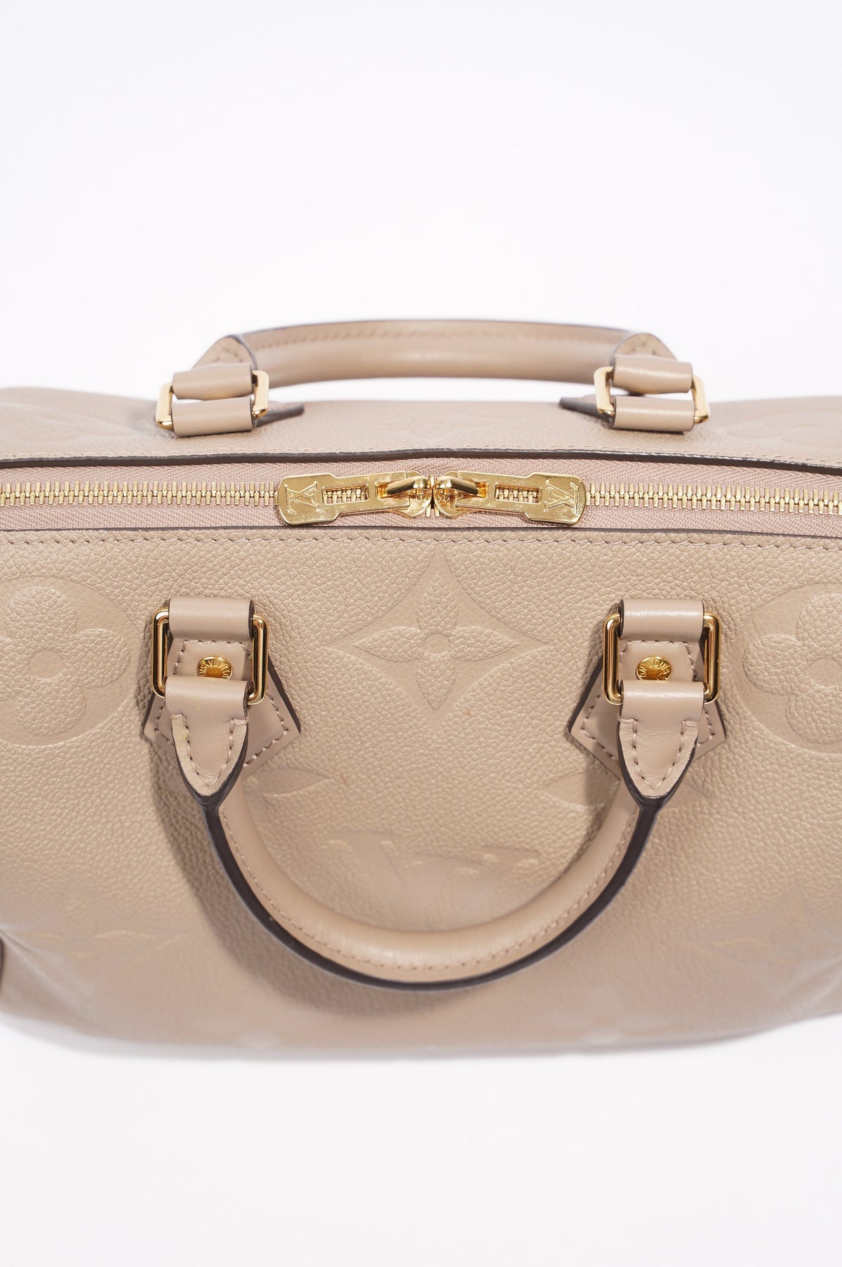 Louis Vuitton Speedy Bandouliere Grey Empreinte Leather 25