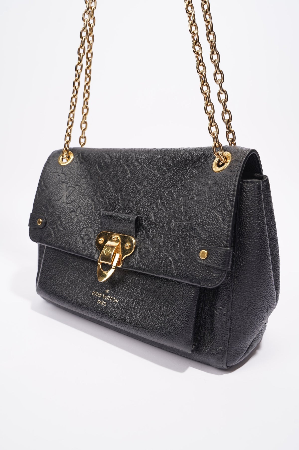 Louis Vuitton Womens Vavin Bag Black Leather PM
