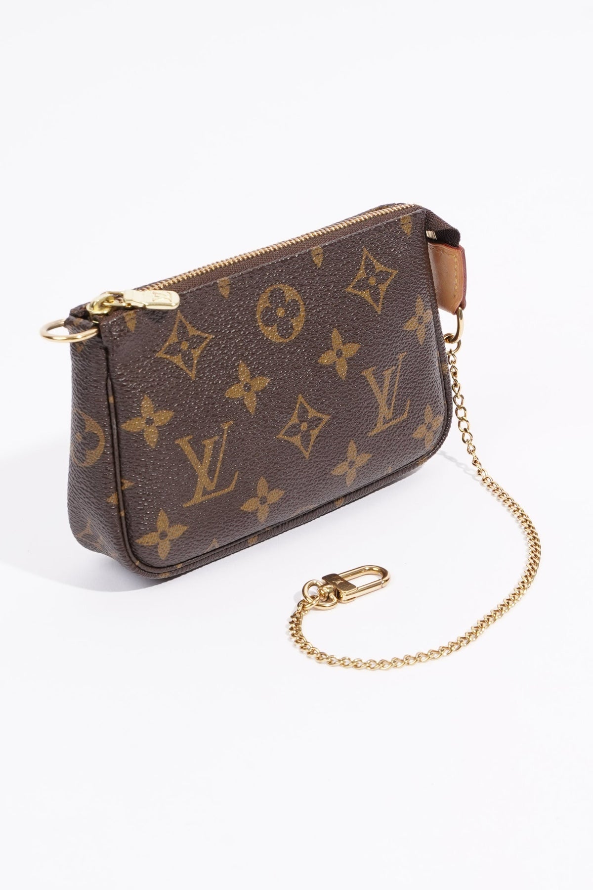 Louis Vuitton Womens Mini Pochette Bag Monogram Canvas