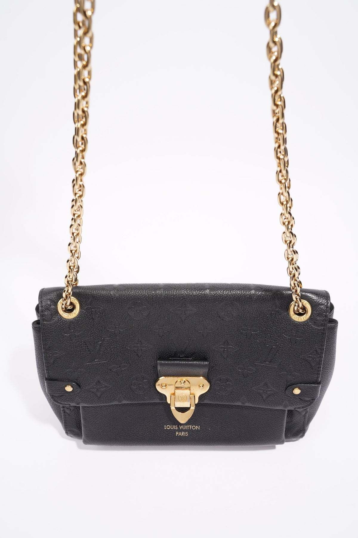 Louis Vuitton Womens Vavin Bag Black Leather PM