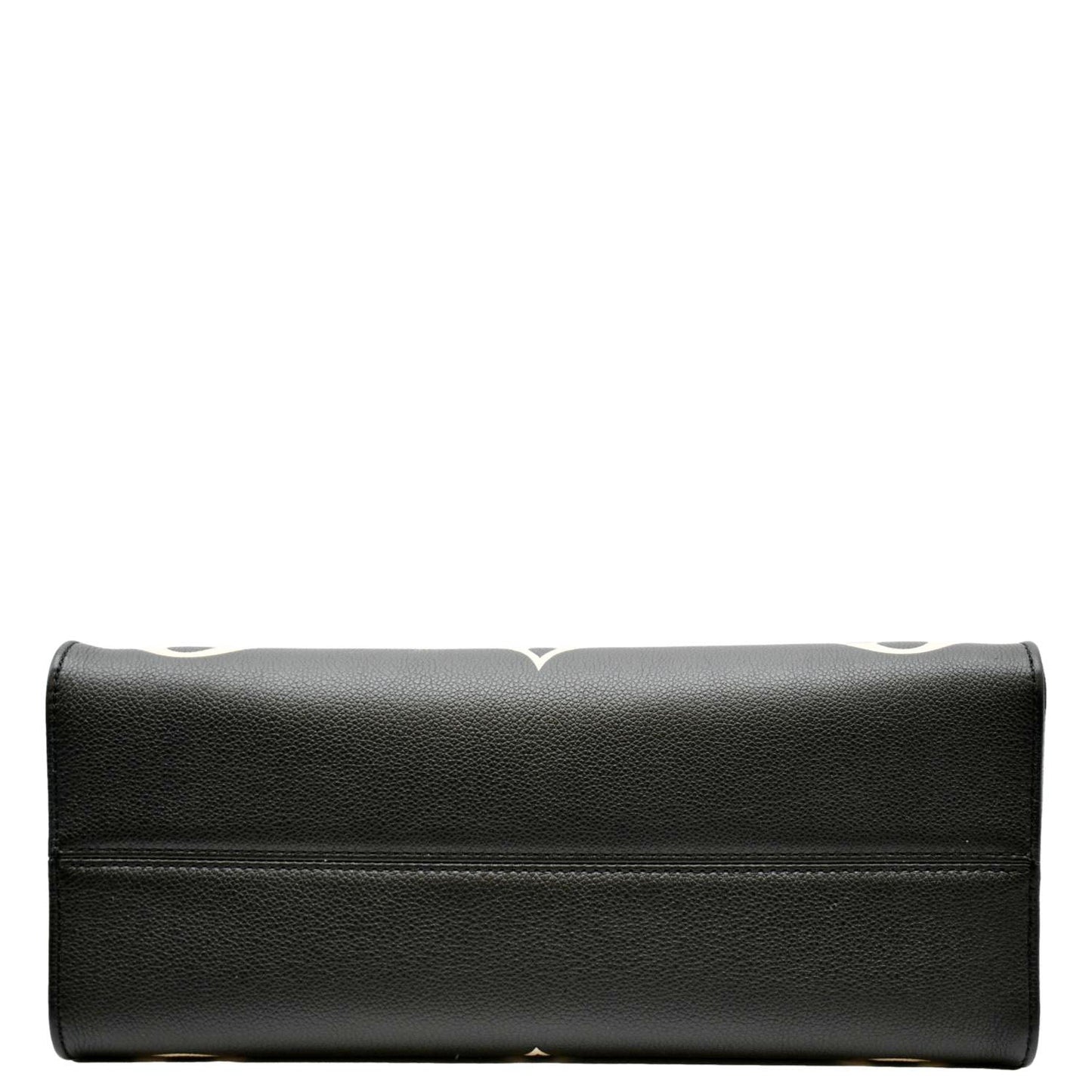 LOUIS VUITTON Onthego MM Giant Monogram Leather Tote Bag Black/Bicolor