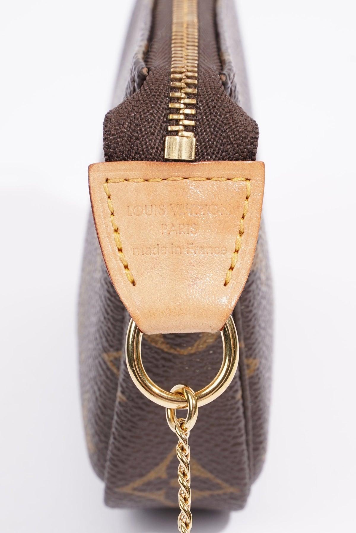 Louis Vuitton Womens Mini Pochette Bag Monogram Canvas