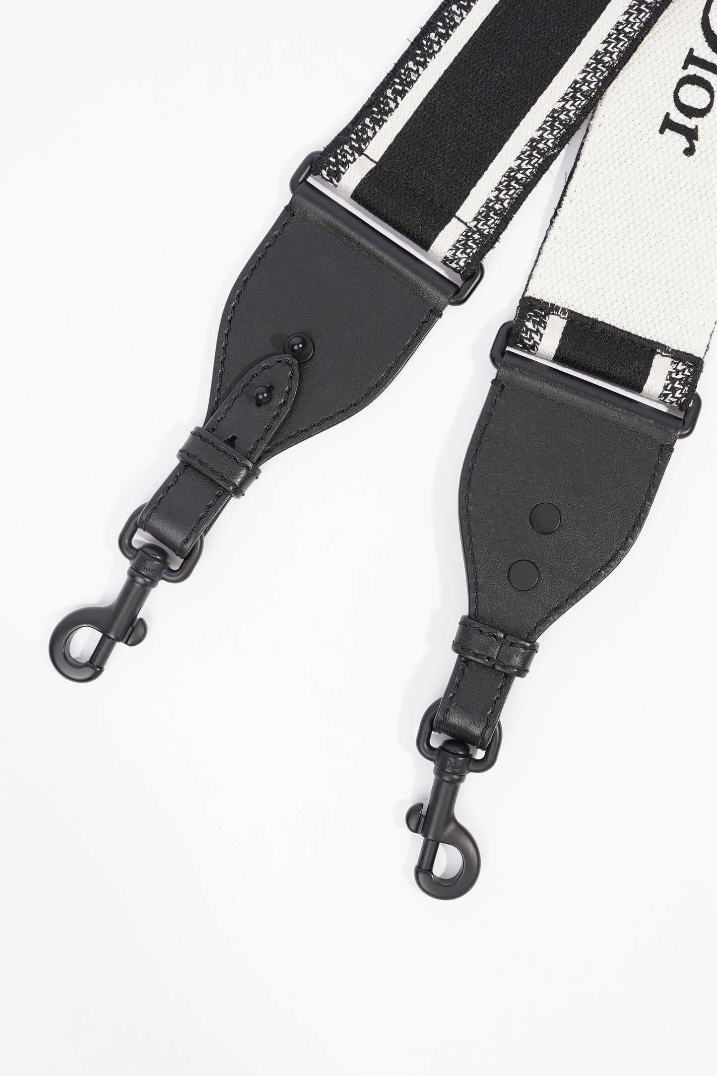 Christian Dior Ultramatte Bag Strap Black / White Canvas