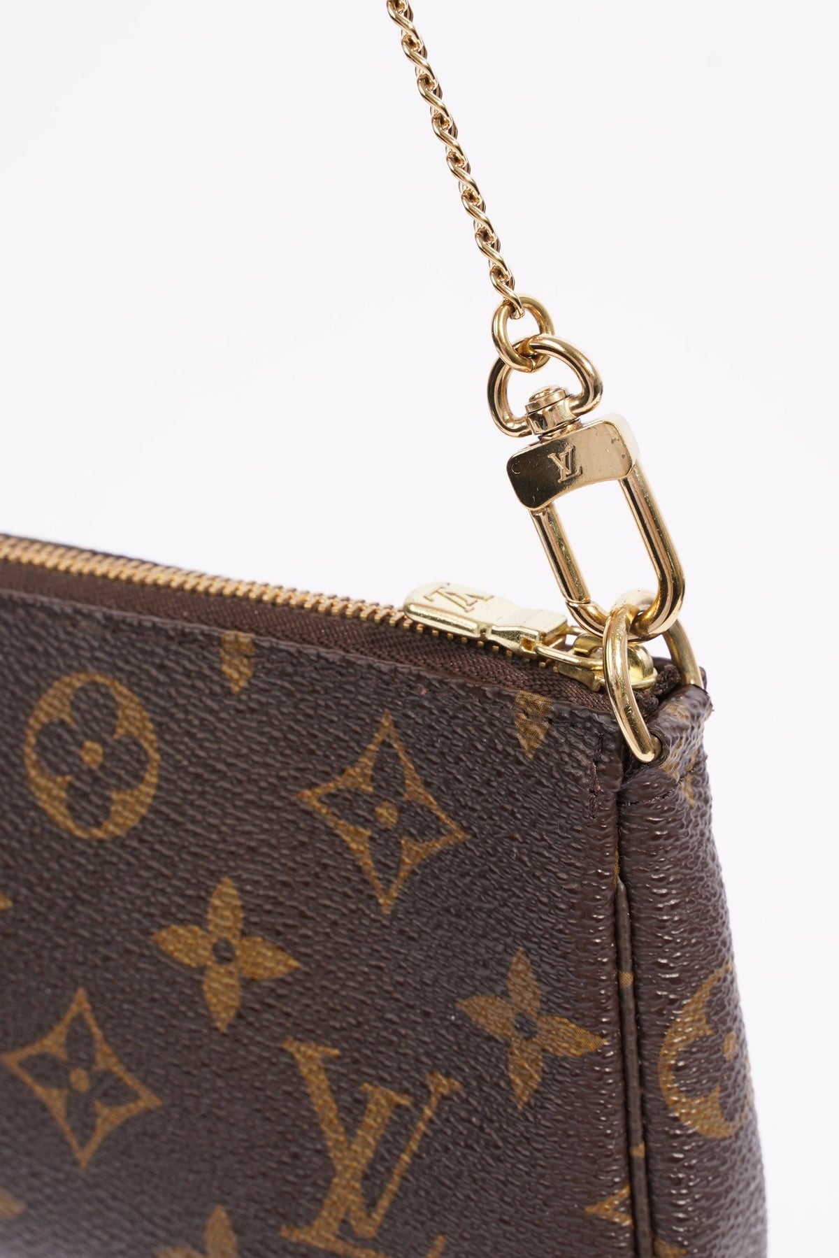 Louis Vuitton Womens Mini Pochette Bag Monogram Canvas