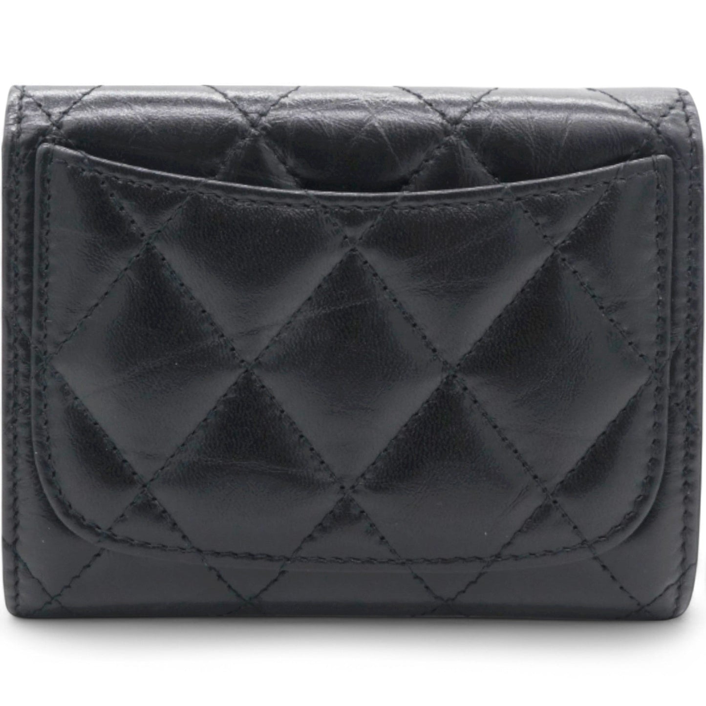 Chanel Metallic Quilted Reissue Card Holder Wallet