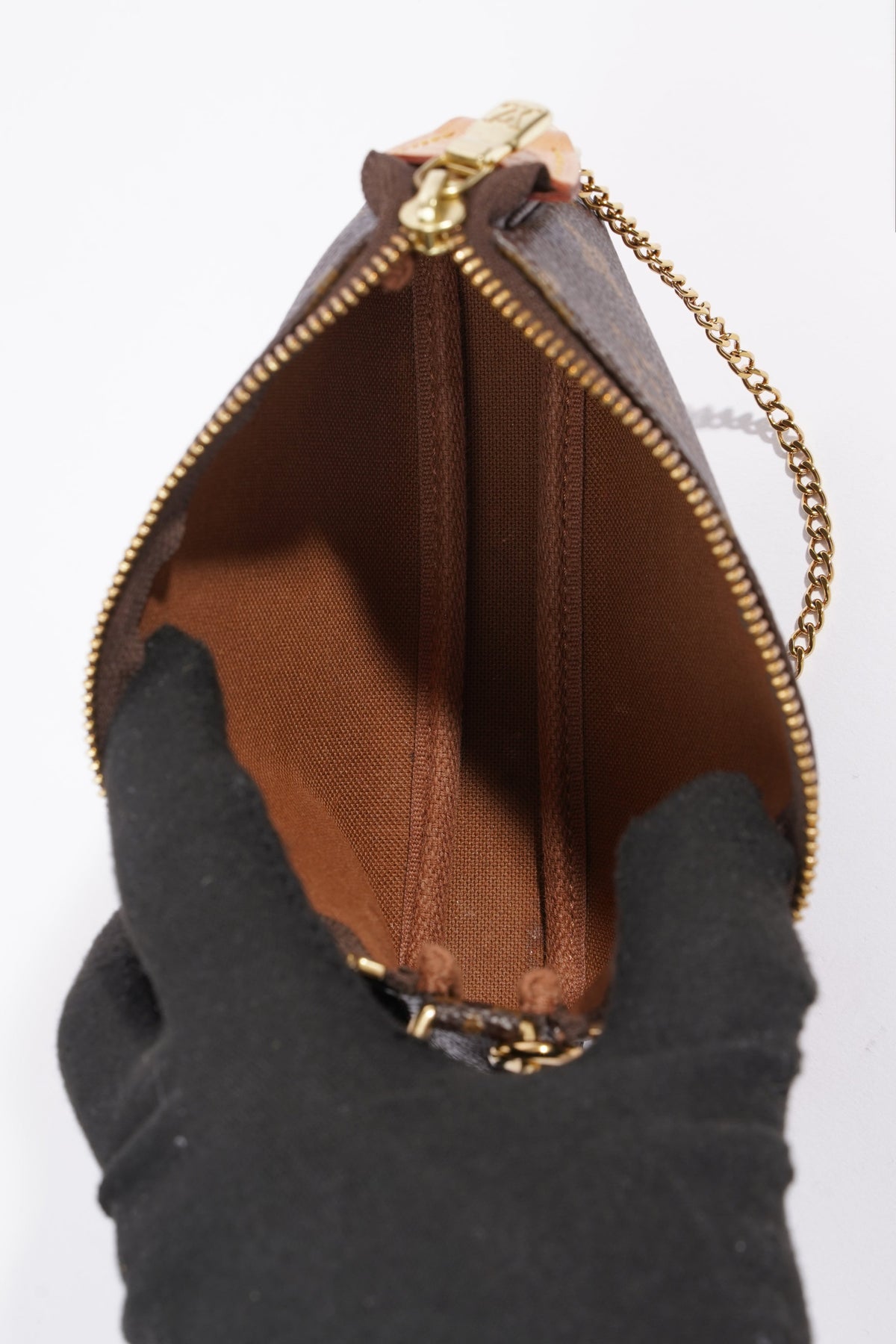 Louis Vuitton Womens Mini Pochette Bag Monogram Canvas