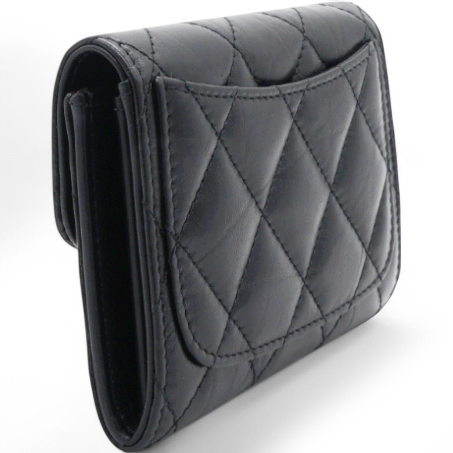 Chanel Metallic Quilted Reissue Card Holder Wallet