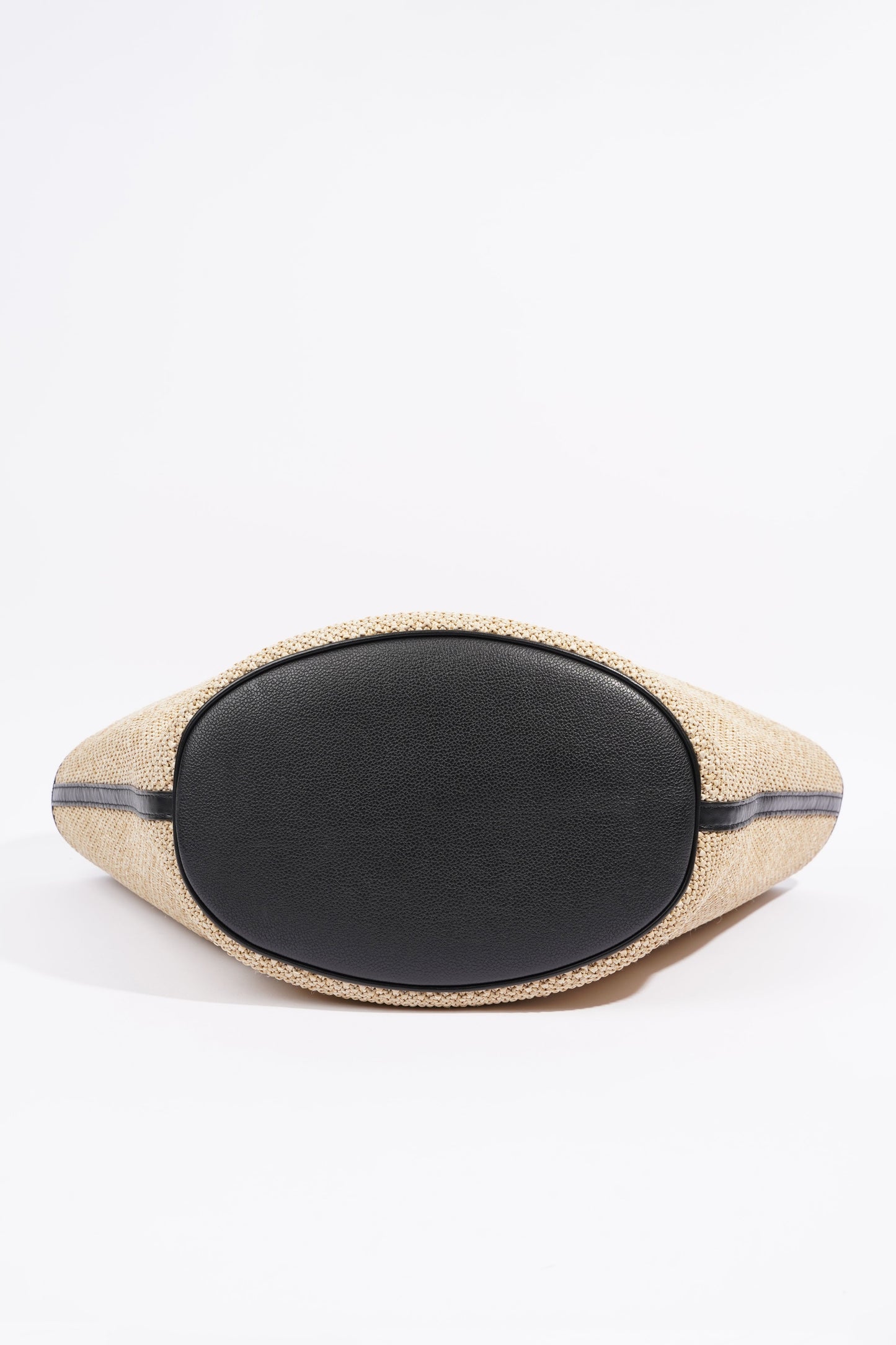 Louis Vuitton Womens Saint Jacques Tote Beige / Black Raffia