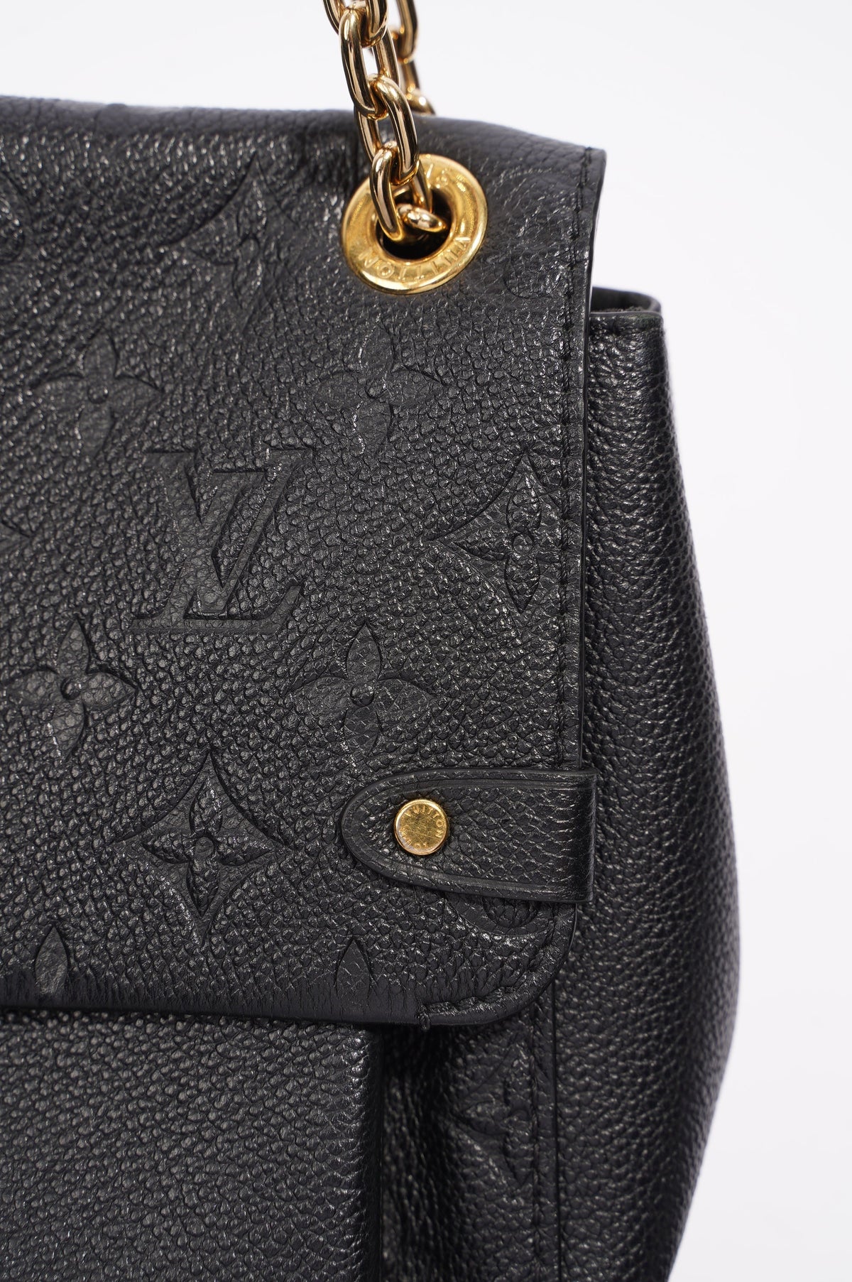 Louis Vuitton Womens Vavin Bag Black Leather PM