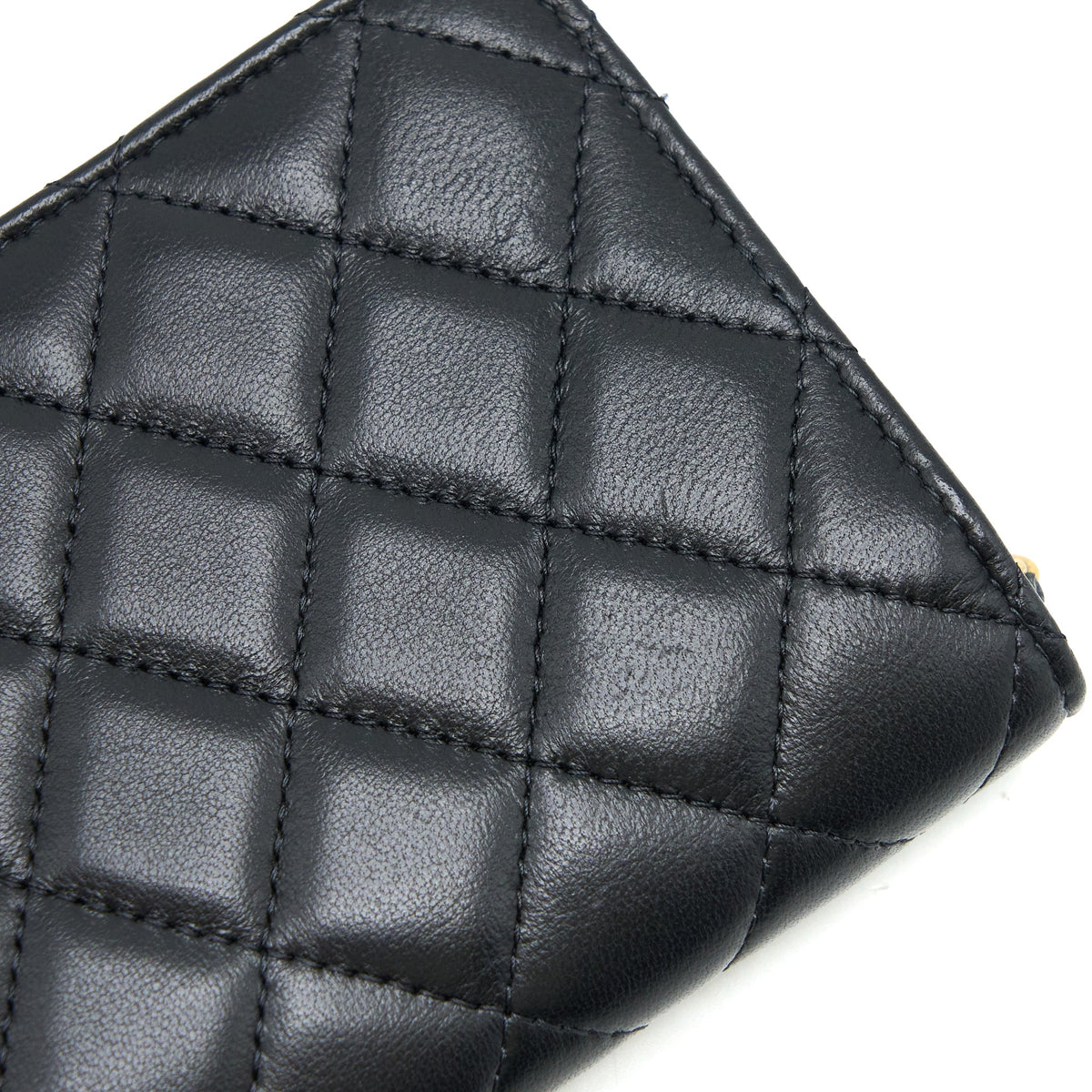 Chanel Pearl Crush Mini Flap Belt Bag with Chain Lambskin Black Brushed GHW