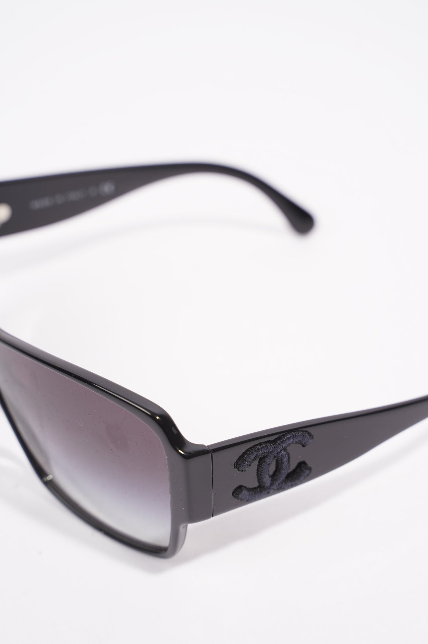 Chanel Womens Square Frame Sunglasses Black Acetate