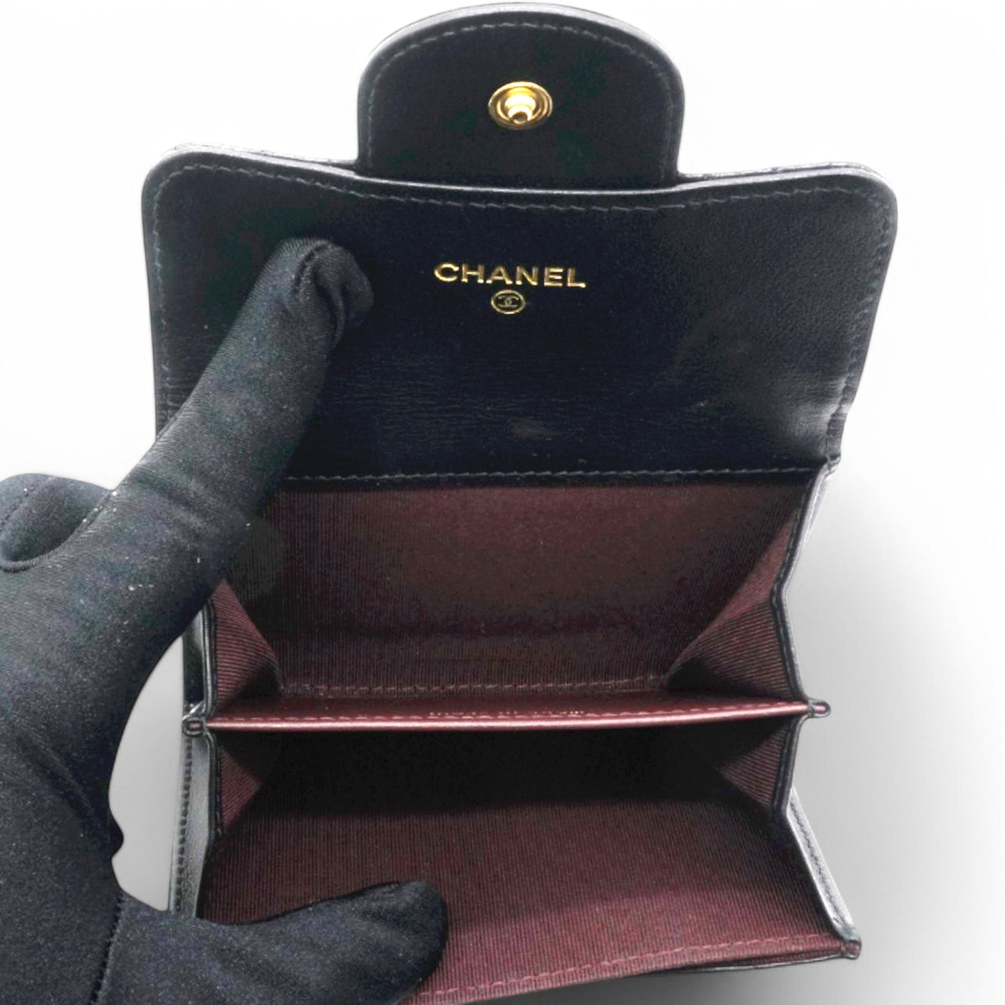 Chanel Metallic Quilted Reissue Card Holder Wallet