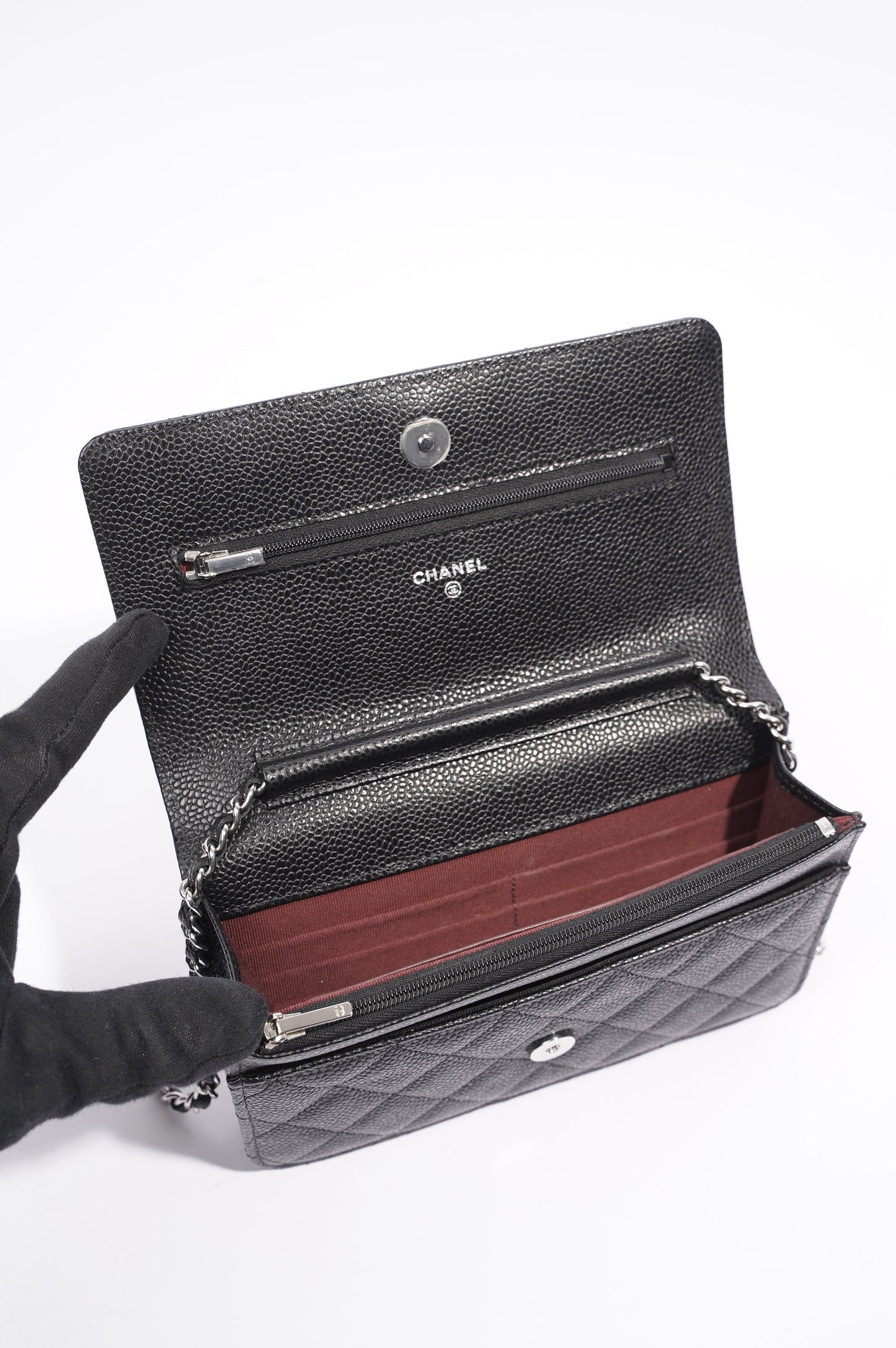 Chanel Wallet On Chain Black Caviar Leather