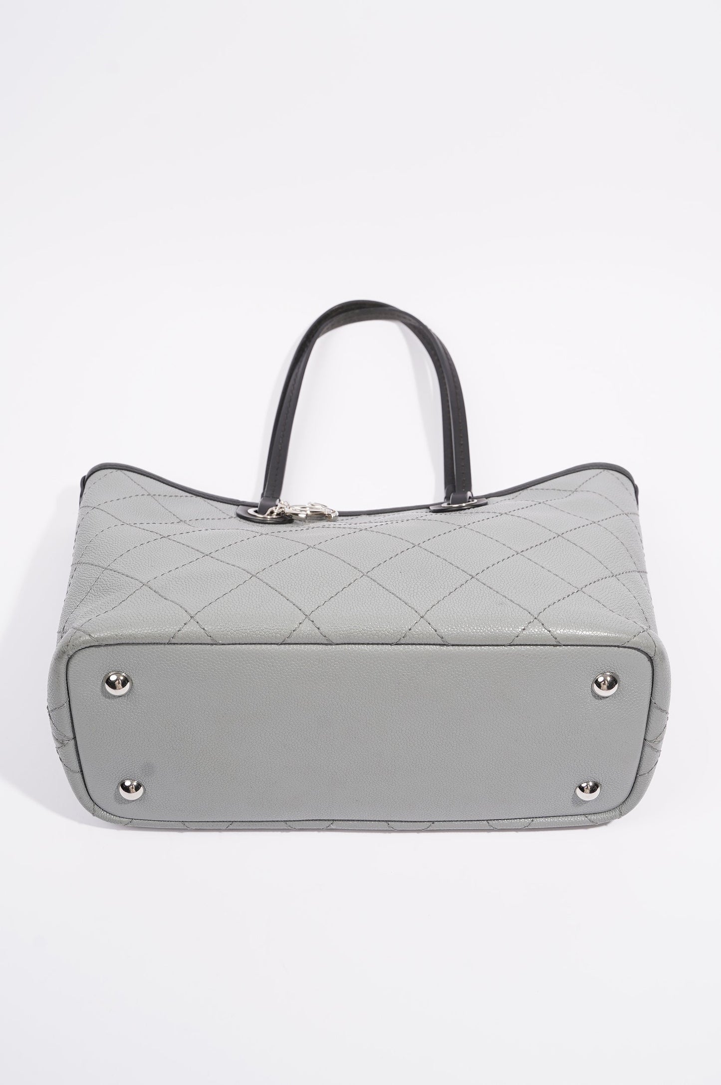 Chanel Womens Fever Shopping Tote Grey Caviar
