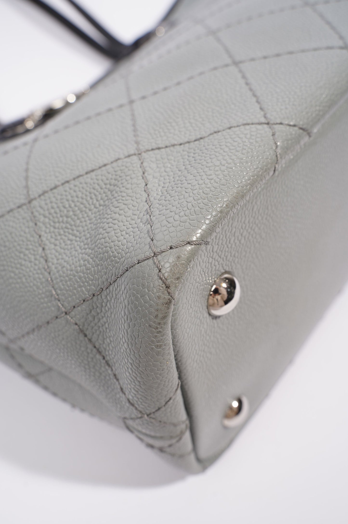 Chanel Womens Fever Shopping Tote Grey Caviar