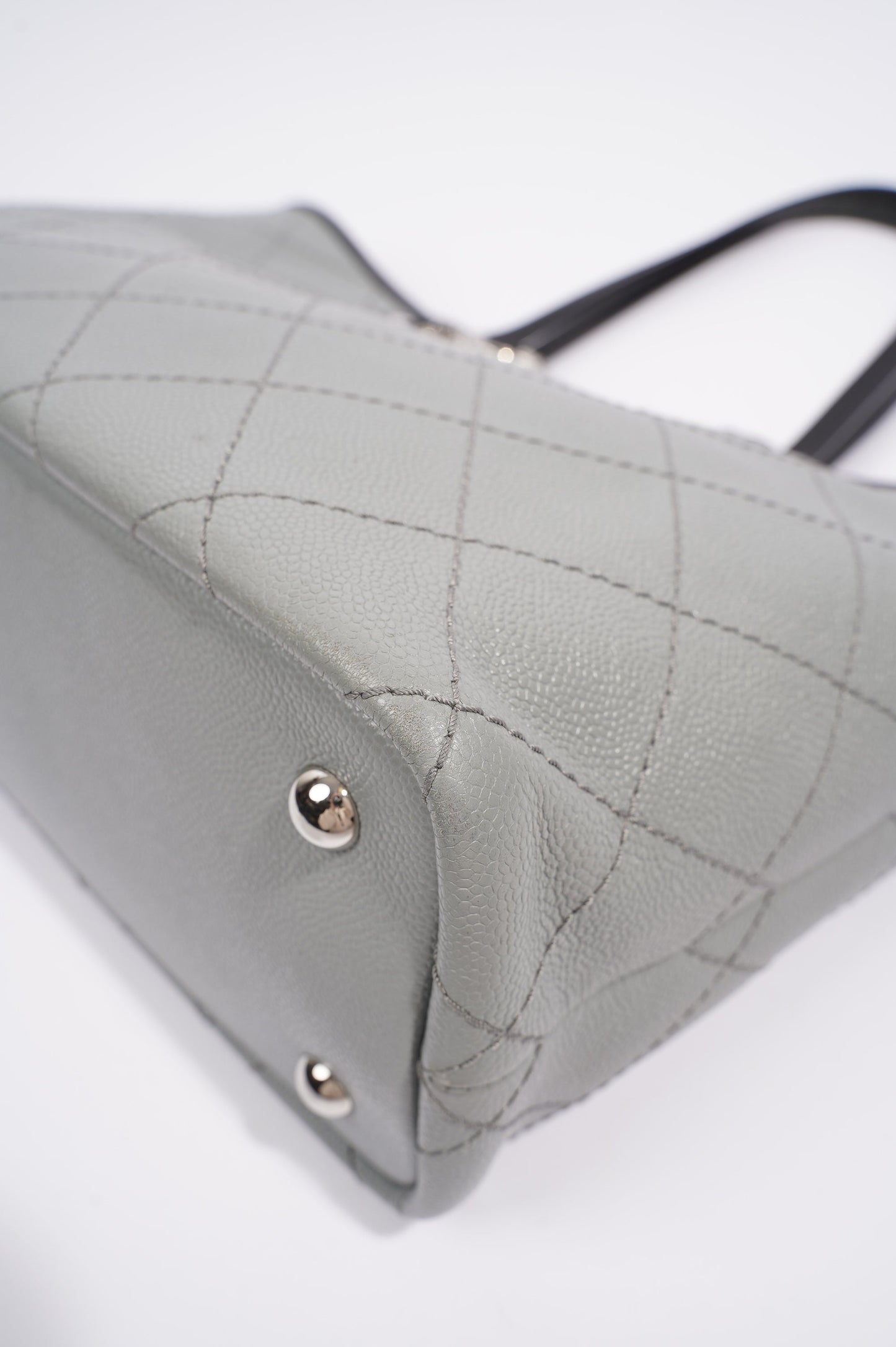 Chanel Womens Fever Shopping Tote Grey Caviar