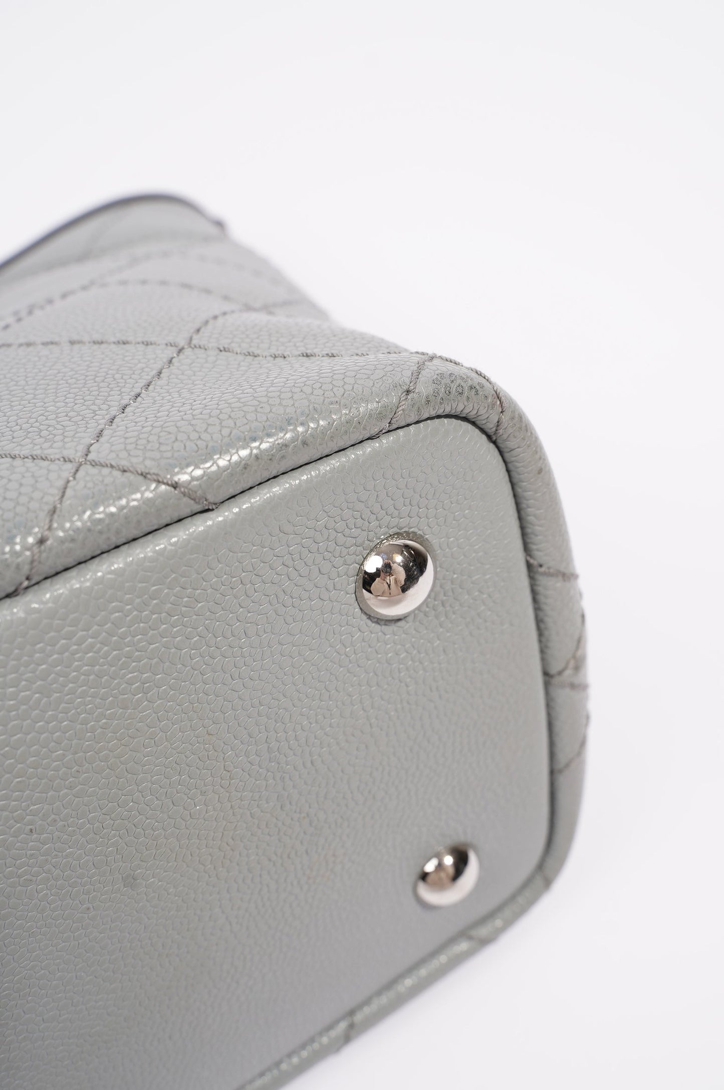 Chanel Womens Fever Shopping Tote Grey Caviar