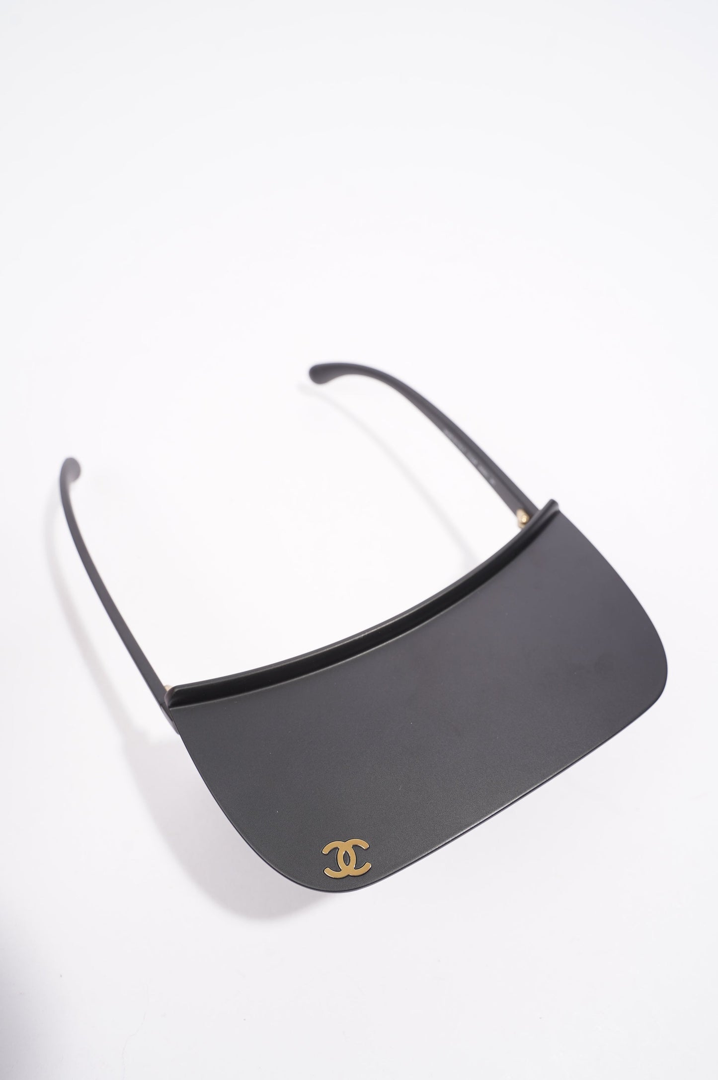 Chanel Womens Visor Sunglasses Black Acetate