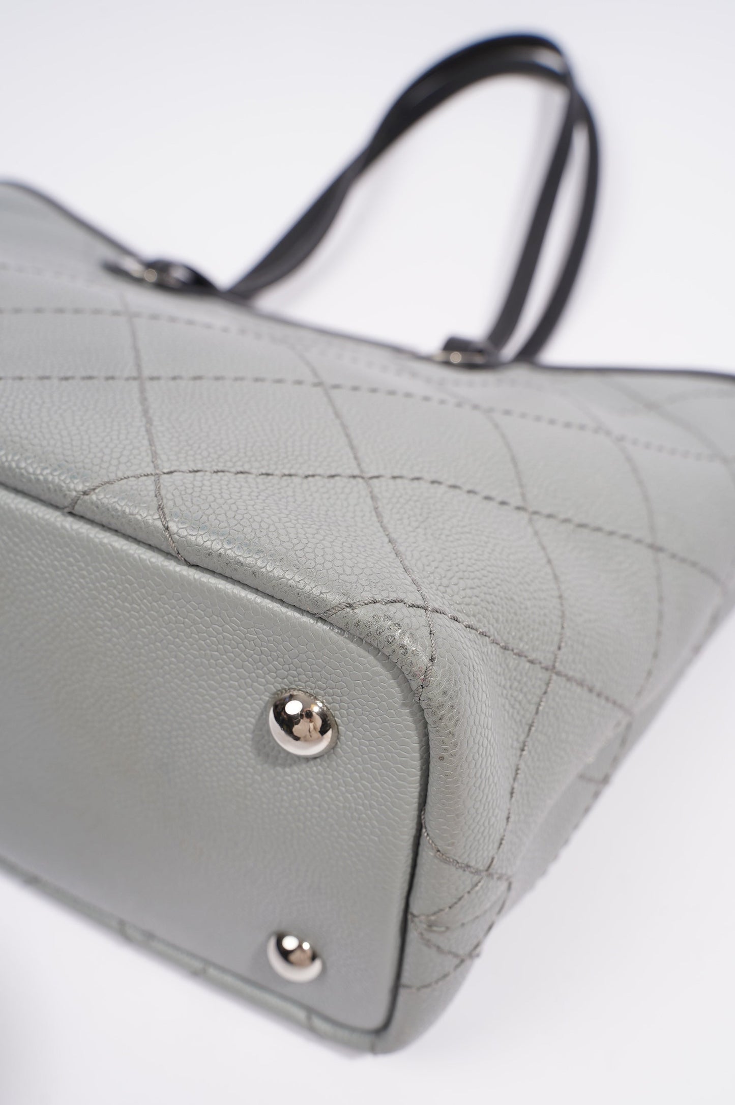 Chanel Womens Fever Shopping Tote Grey Caviar