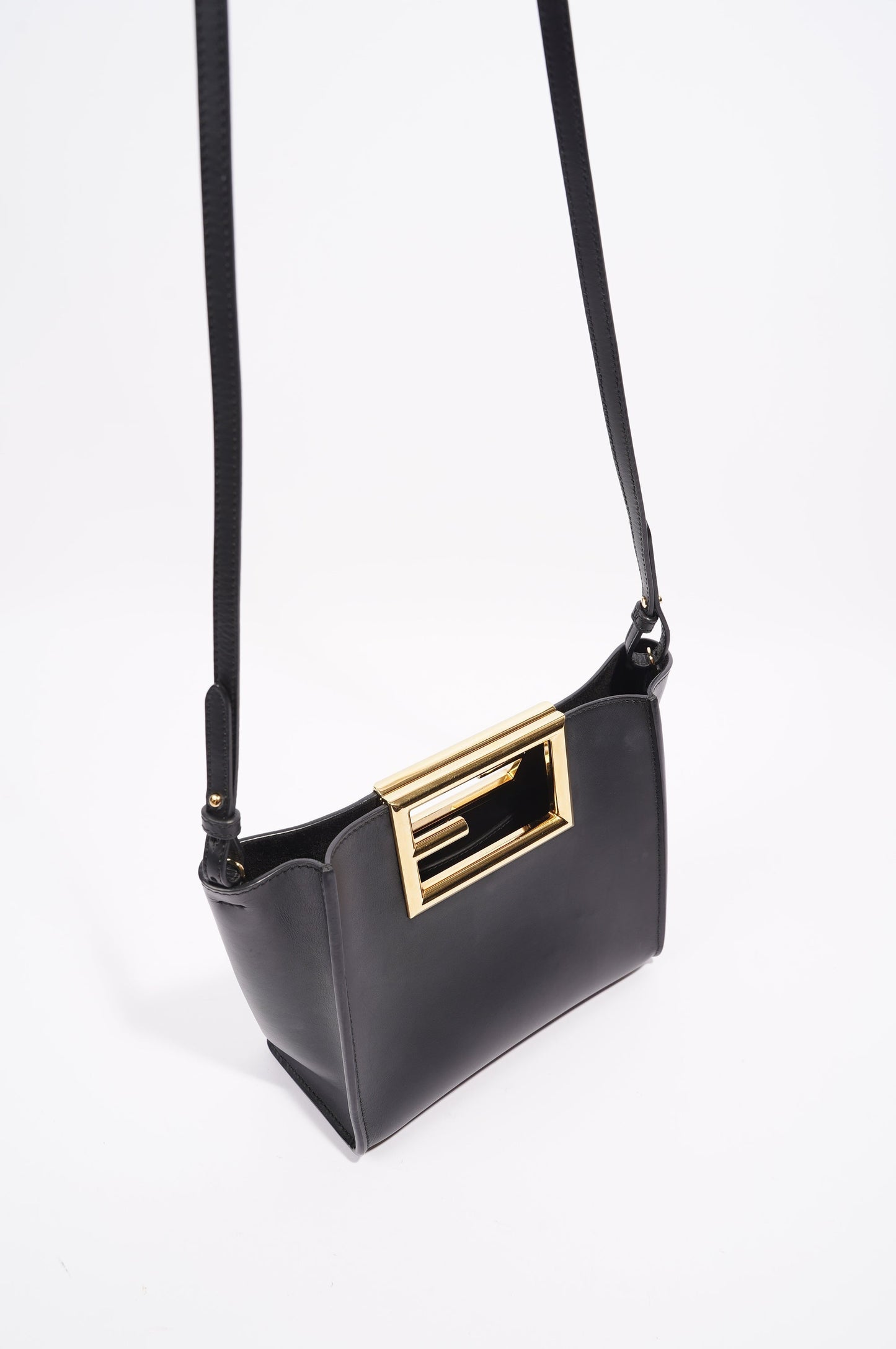 Fendi Way Tote Black Leather Small