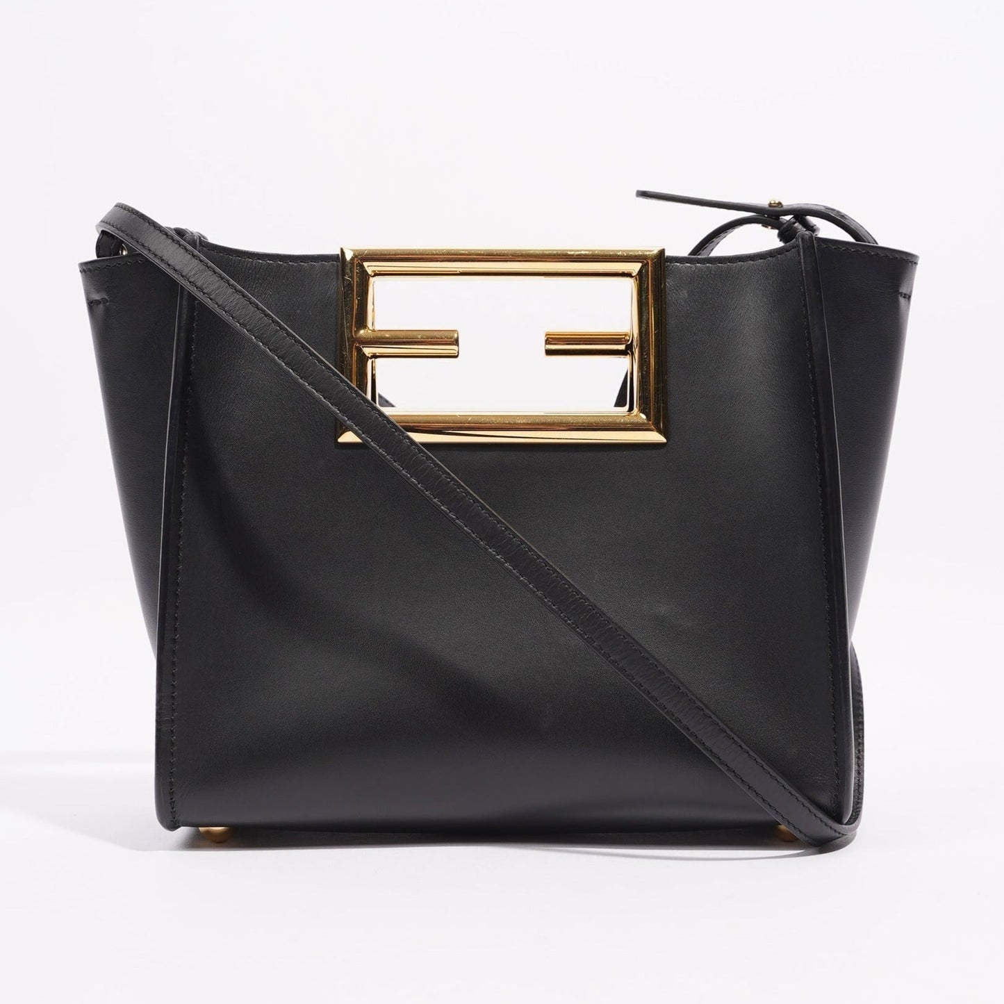 Fendi Way Tote Black Leather Small