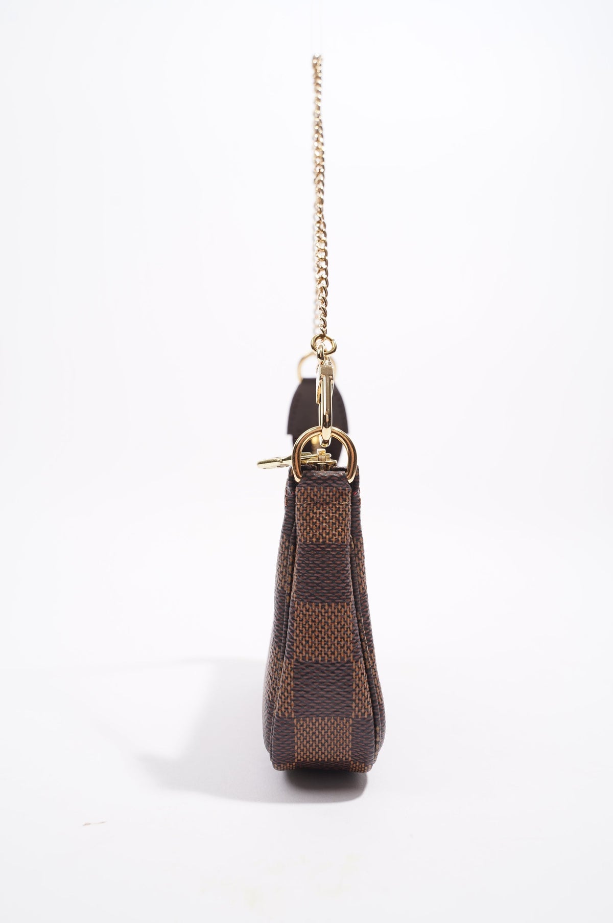 Louis Vuitton Womens Mini Pochette Damier Ebene Canvas
