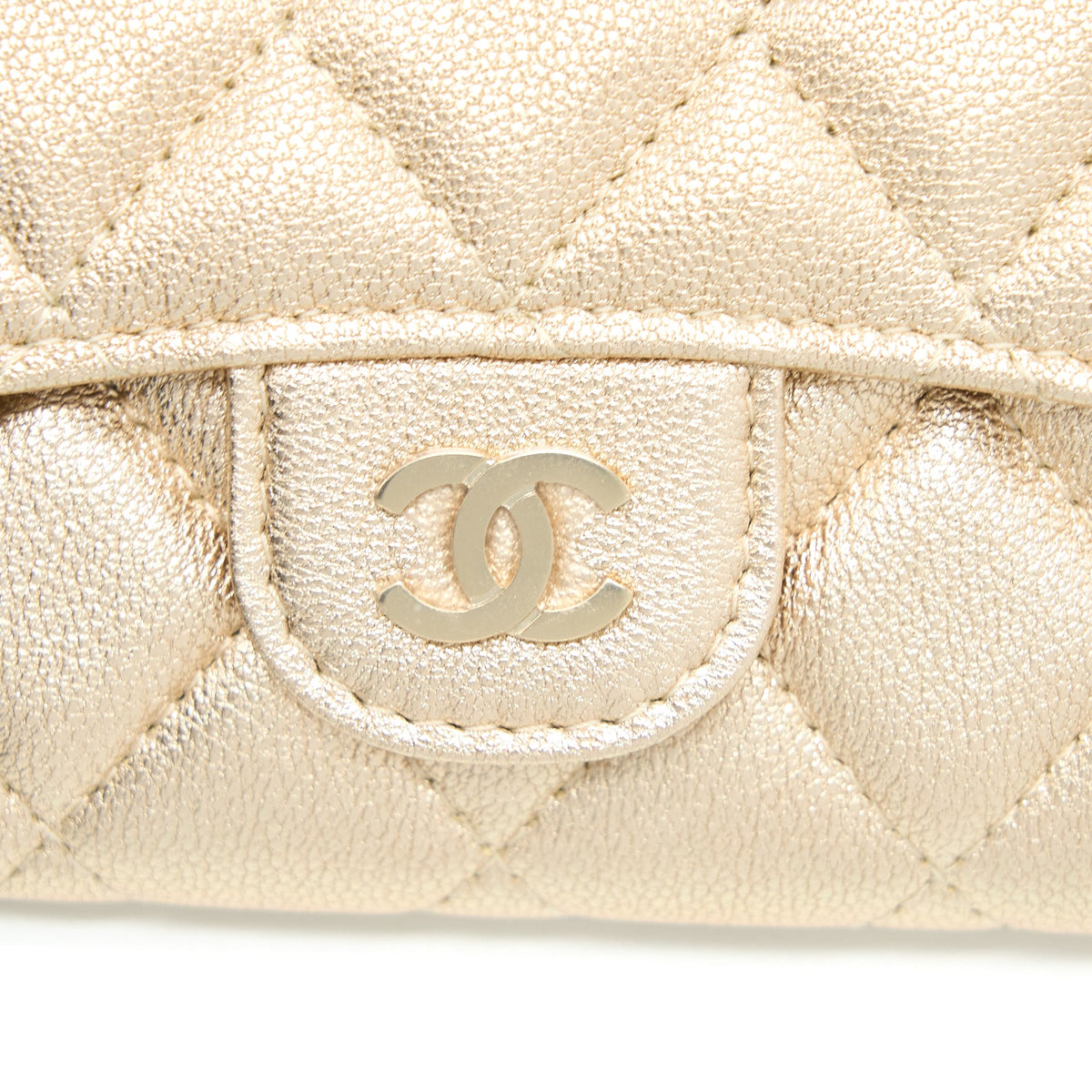 Chanel Quilted Classic Flap  Holder Lambskin Gold LGHW