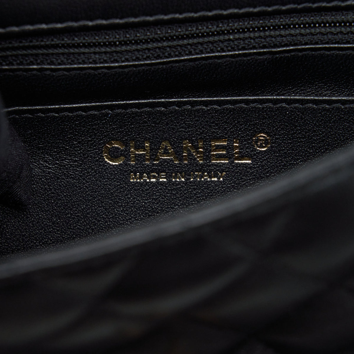 Chanel Mini Square Flap Bag Lambskin Black LGHW