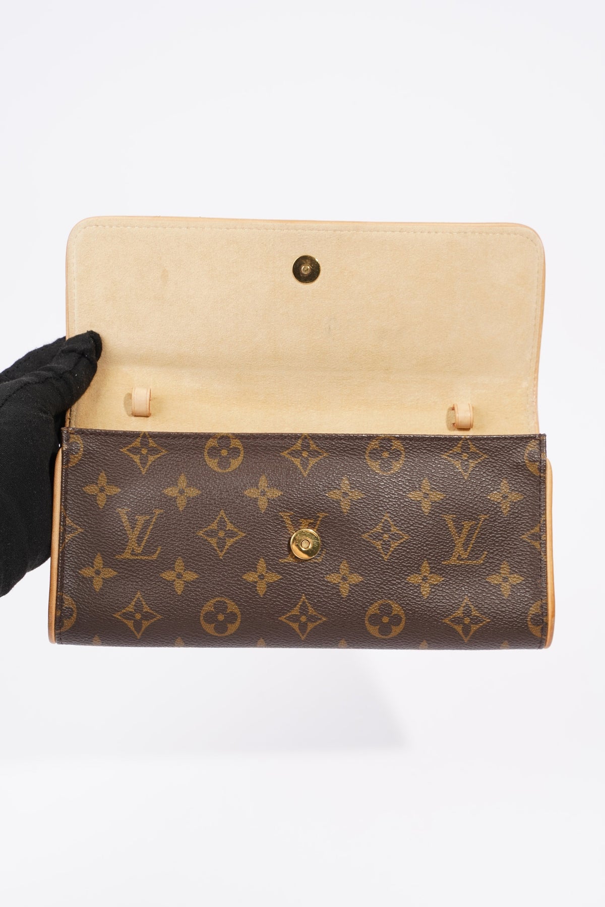 Louis Vuitton Womens Vintage Pochette Twin Monogram Canvas GM