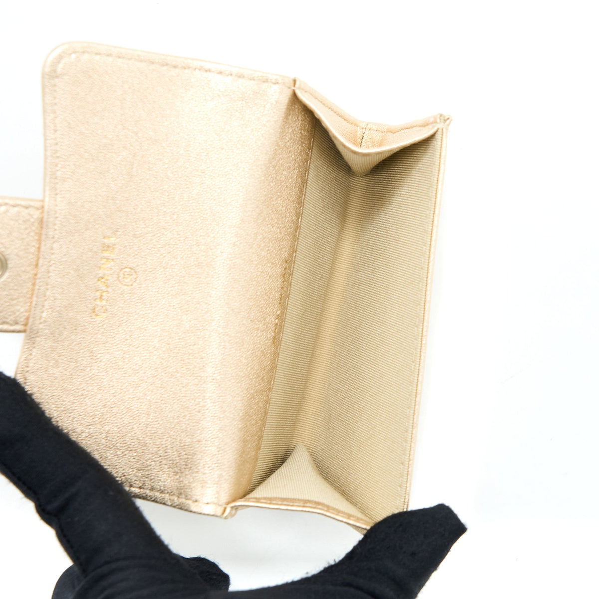 Chanel Quilted Classic Flap  Holder Lambskin Gold LGHW